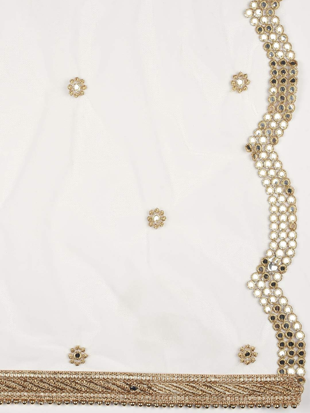 Dupatta Bazaar Women Gold Cotton Silk Dupatta image number 2