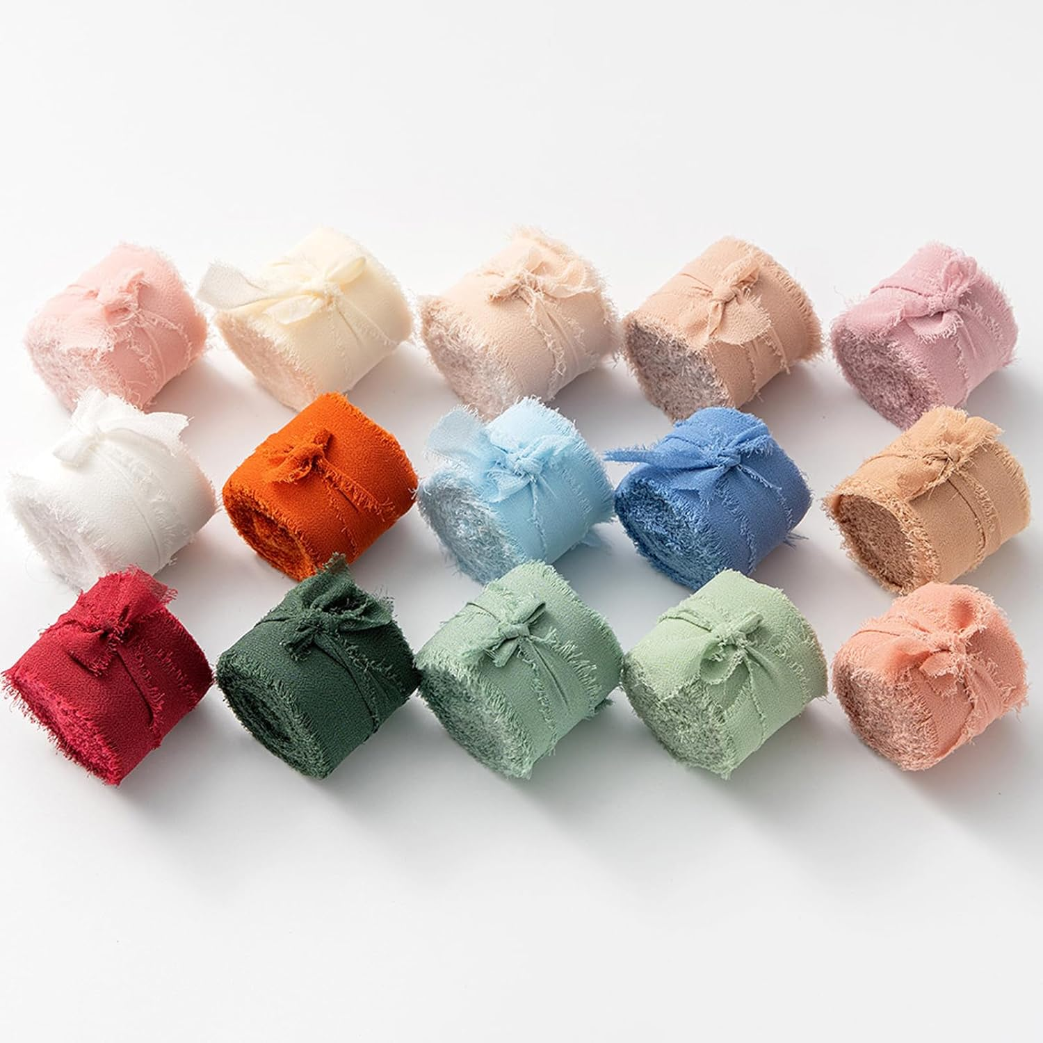 Chiffon Ribbon Decoration Handmade Wide Ribbon for Gift Wrapping for Wedding Birthday Valentine'S Day Party Decoration and Crafts DIY Projects,1.5 Inch X 7 Yd,Terracotta - Champagne image number 6