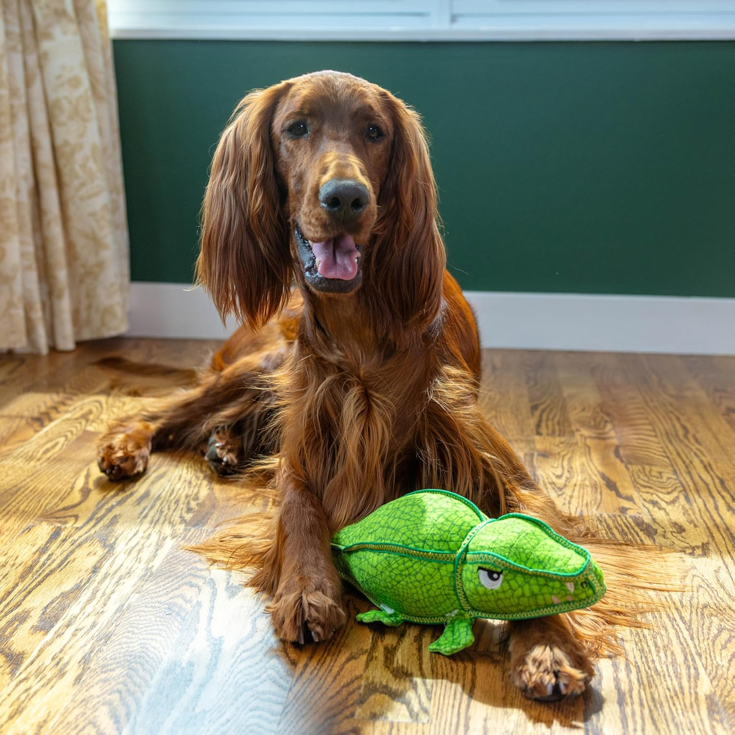 Outward Hound Xtreme Seamz Alligator Squeaky Dog Toy - Reinforced Dense Stuffing Plush Toy image number 2