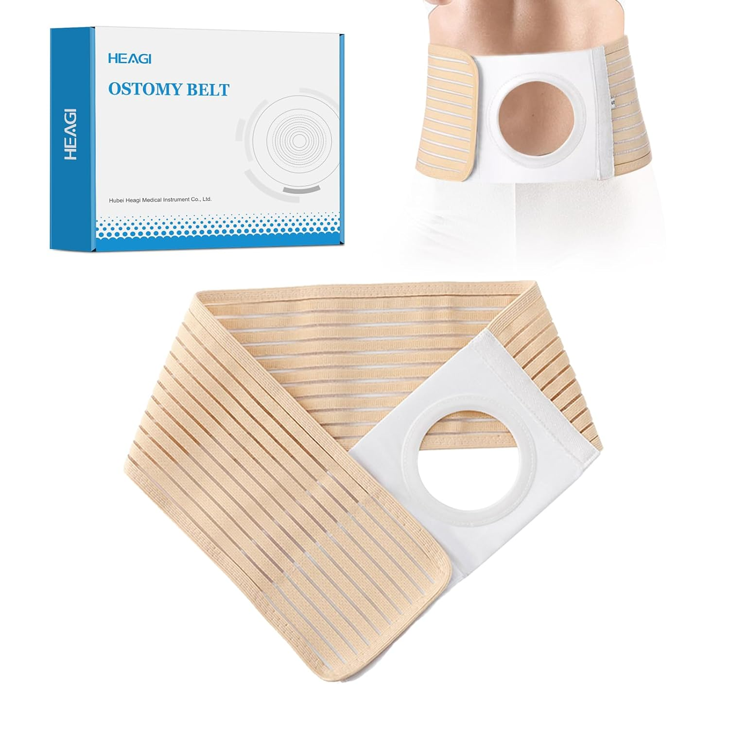 Ostomy Belt, Stoma Hernia Support Belt for Men Women, Abdominal Colostomy Stealth Belt for Post-Operative Care Preventing the Stoma Hernia and Reinforce Colostomy Bags(M)