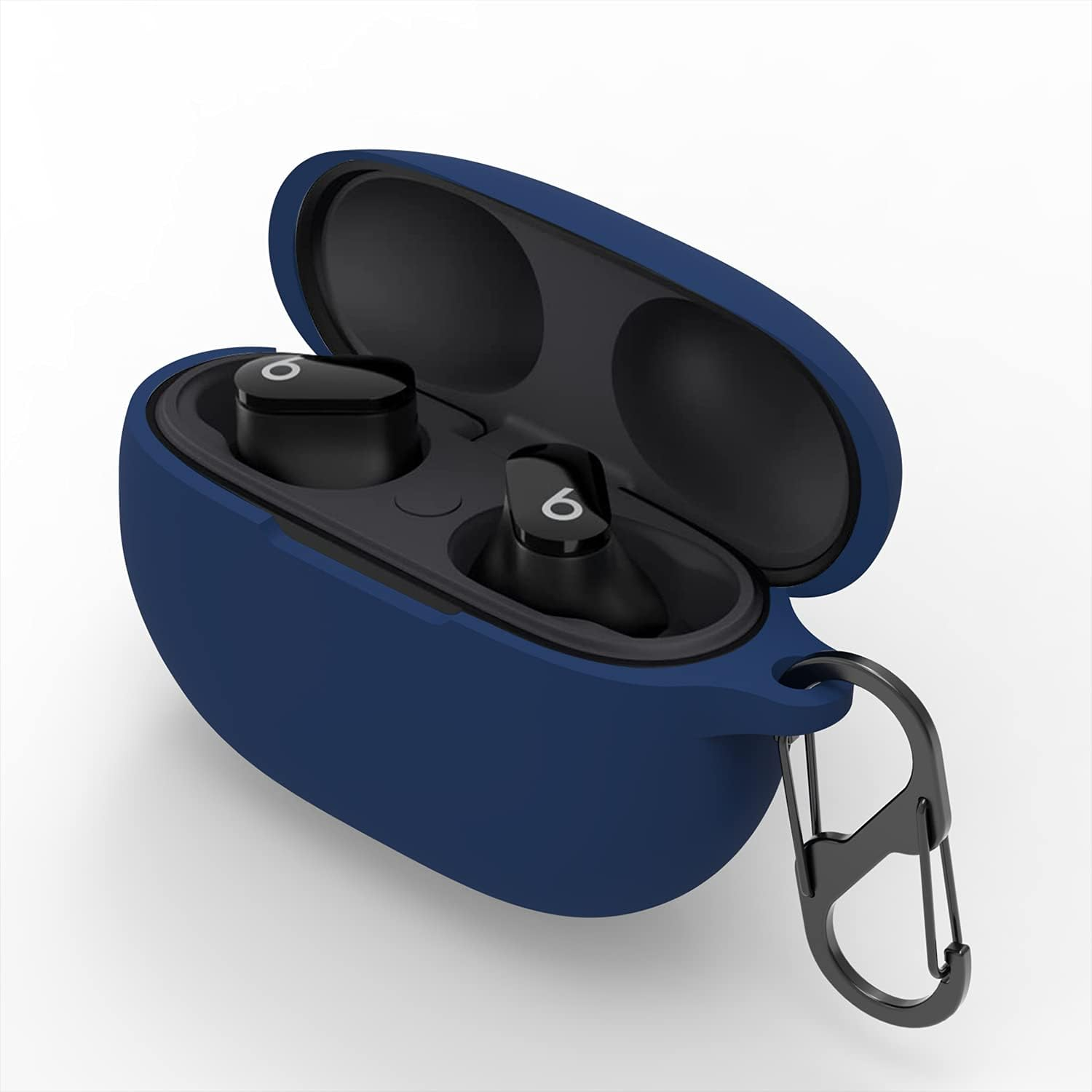 Haotop Soft Silicone Protective Cover Case Compatible with Beats Studio Buds (Navy Blue) - Red image number 4