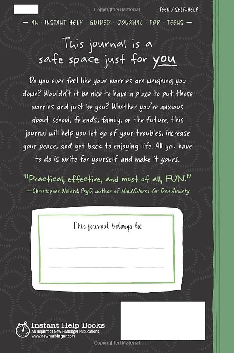 Put Your Worries Here: a Creative Journal for Teens with Anxiety