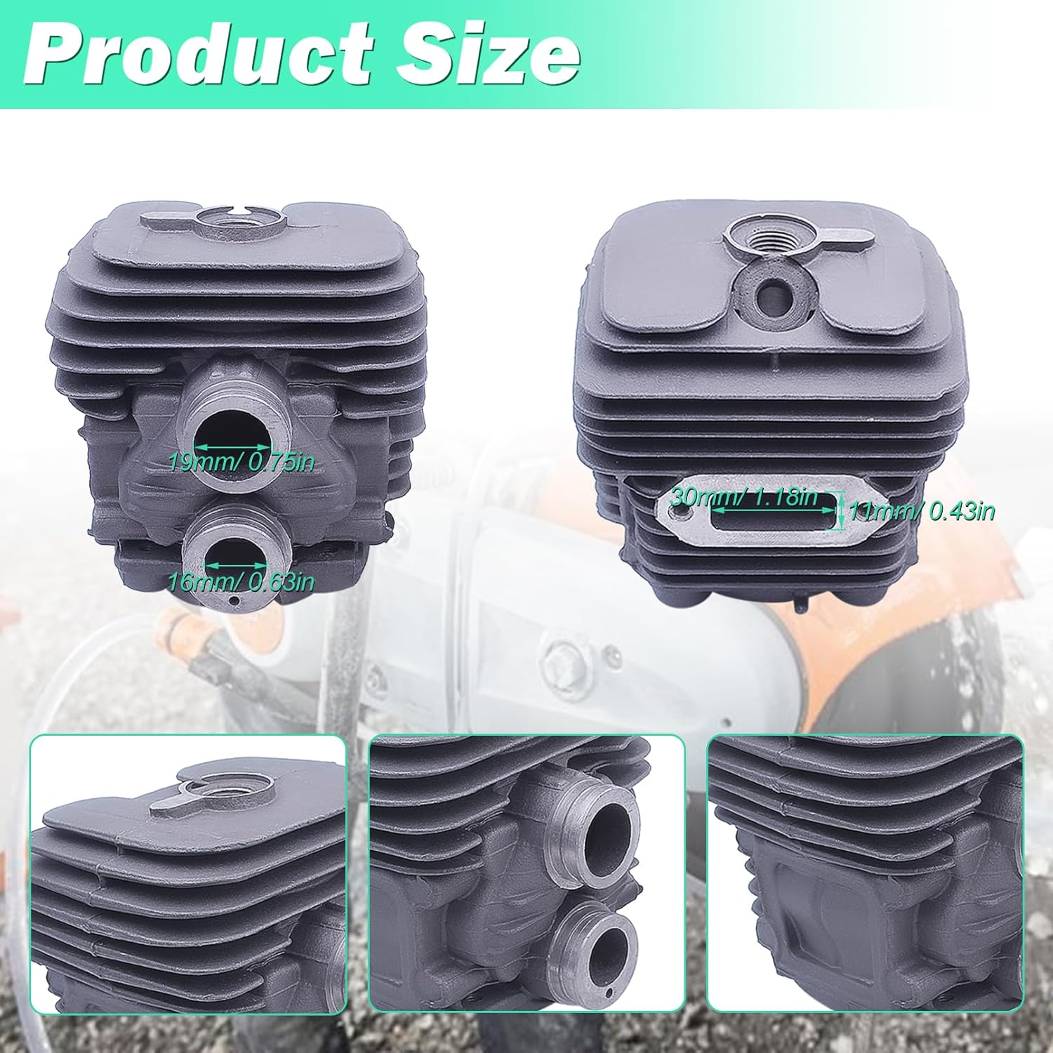 Adefol 50Mm Cylinder Piston Gasket Kit for Stihl TS410 TS420 TS 410 420 Cut-Off Saw 4238 020 1202 Replace Part image number 5