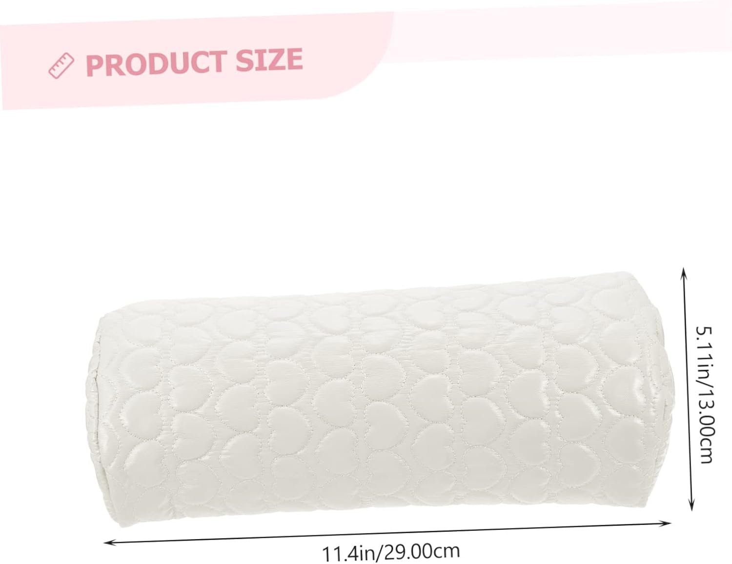 FOMIYES Manicure Hand Pillow Nail Art Hand Pad White Pu Leather Wrist Rest Cushion Semi-Circular Nail Salon Home Use - Black image number 4