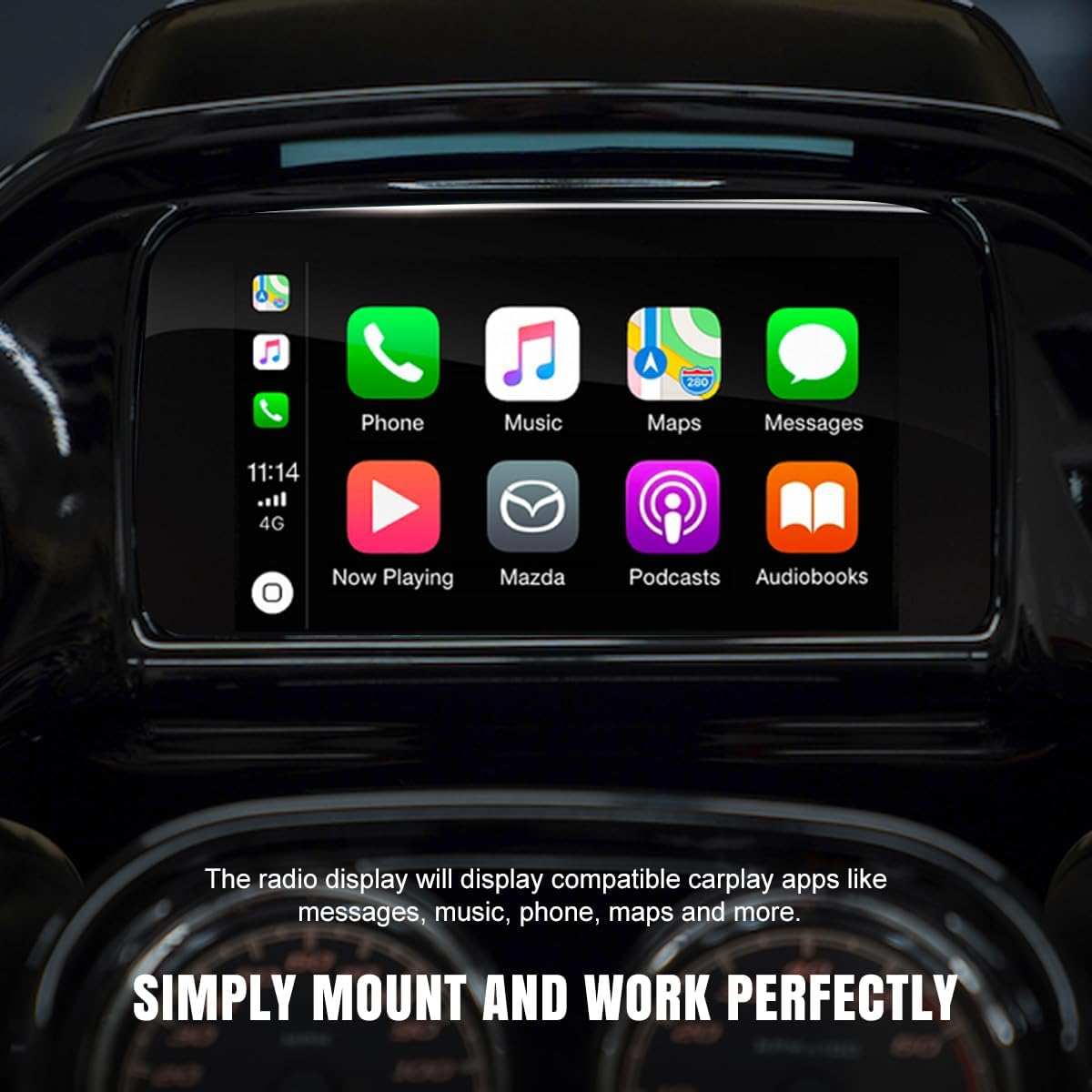 Lenink Carplay Jumper Replacement Compatible with Harley Davidson 2019 and up Road Glide or Street Glide with Boom GTS Radio image number 6