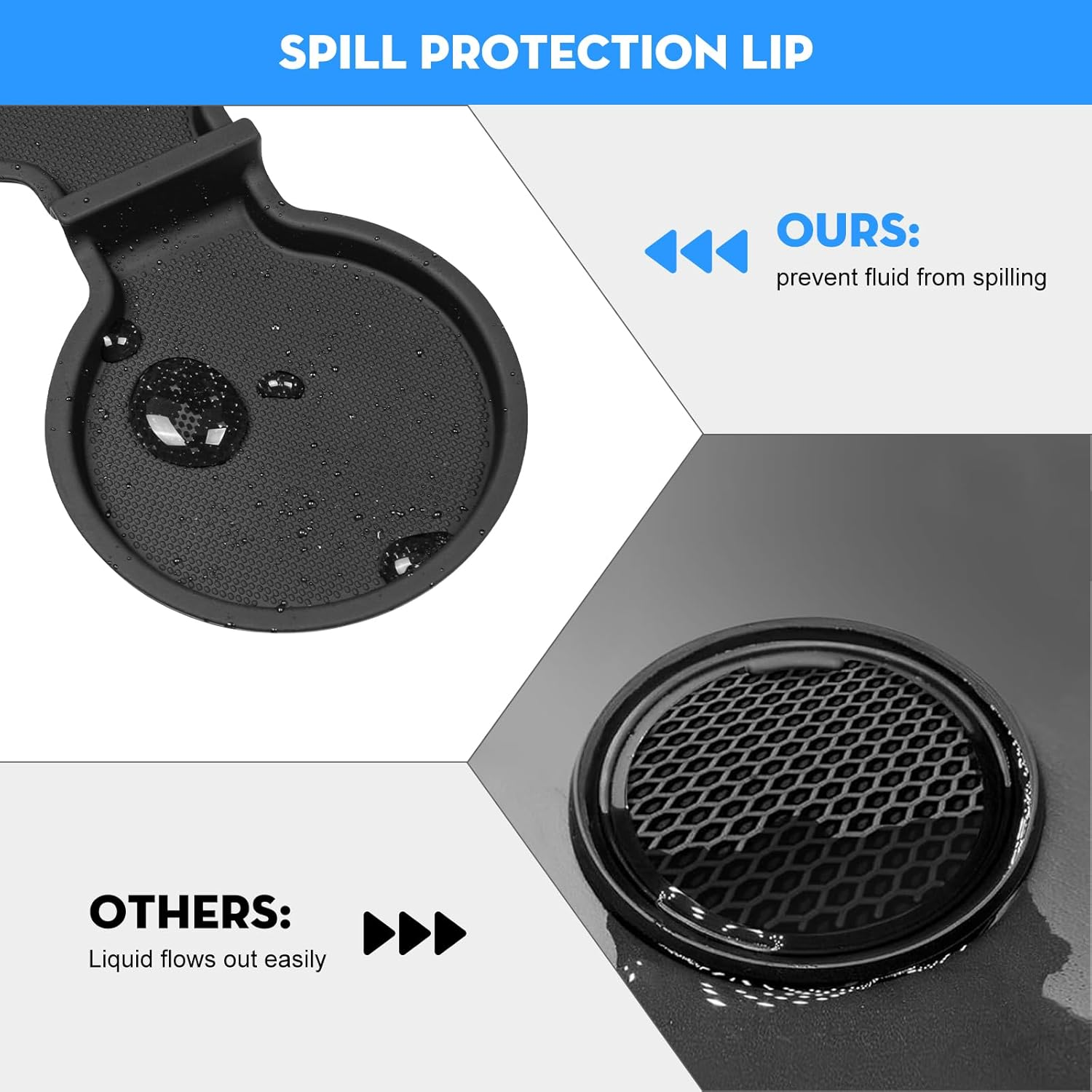 For Tesla Model 3 2024 Cup Holder Insert TPE Center Console Drink Holder Accessories Compatible with Tesla Model 3 Highland 2024 image number 6