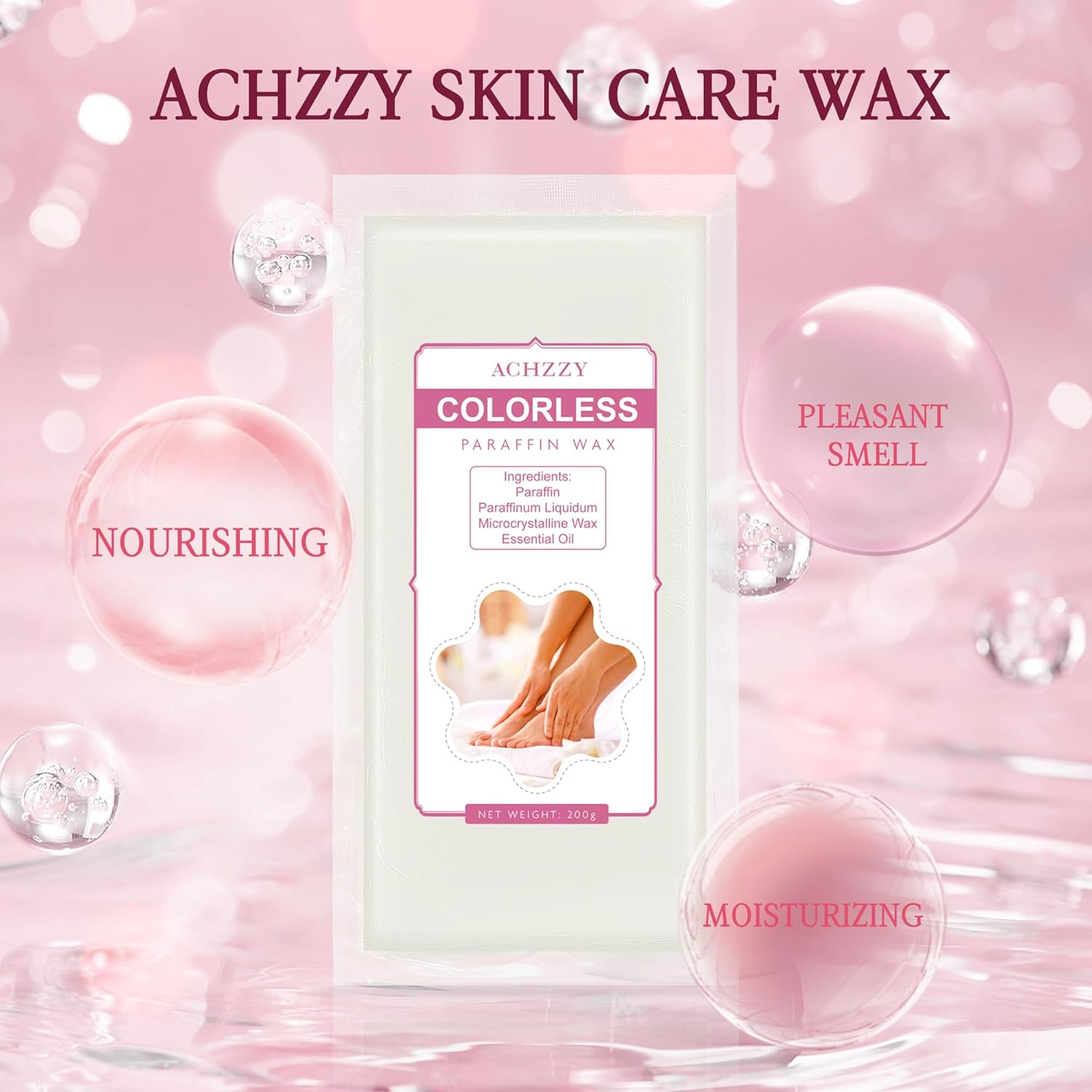 Achzzy Natural Paraffin Wax Refills, 6 Pack Paraffin Wax Blocks of Unscented for Paraffin Bath, Paraffin Wax for Hand and Feet for Deep Hydration, Moisturizing and Nourish (Unscented) - Purple image number 7