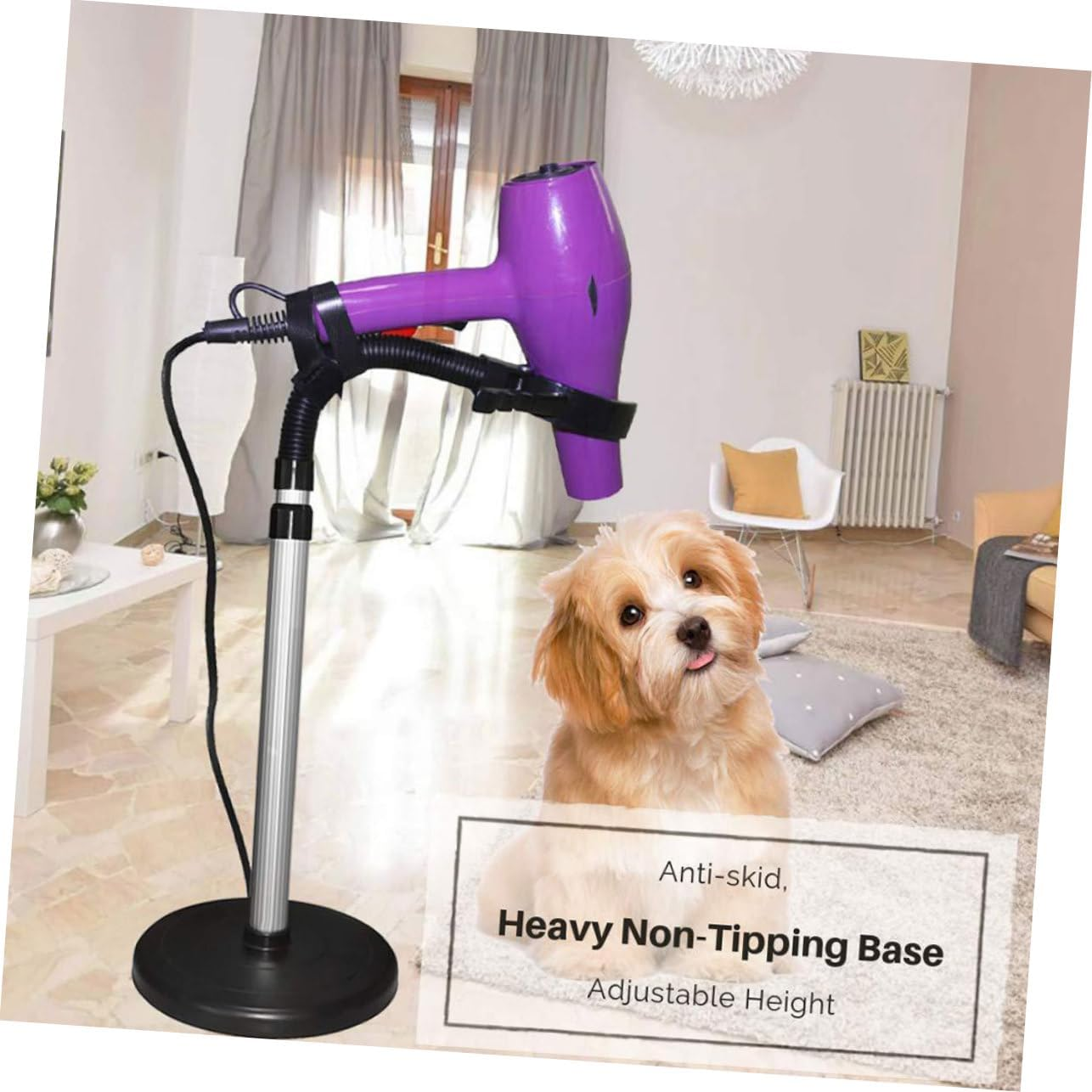 TOVINANNA 360Degree Hair Dryer Holder Stand Bracket for Salon Barber Home Space Saving Storage Rack Rotating Function for Daily Use image number 5
