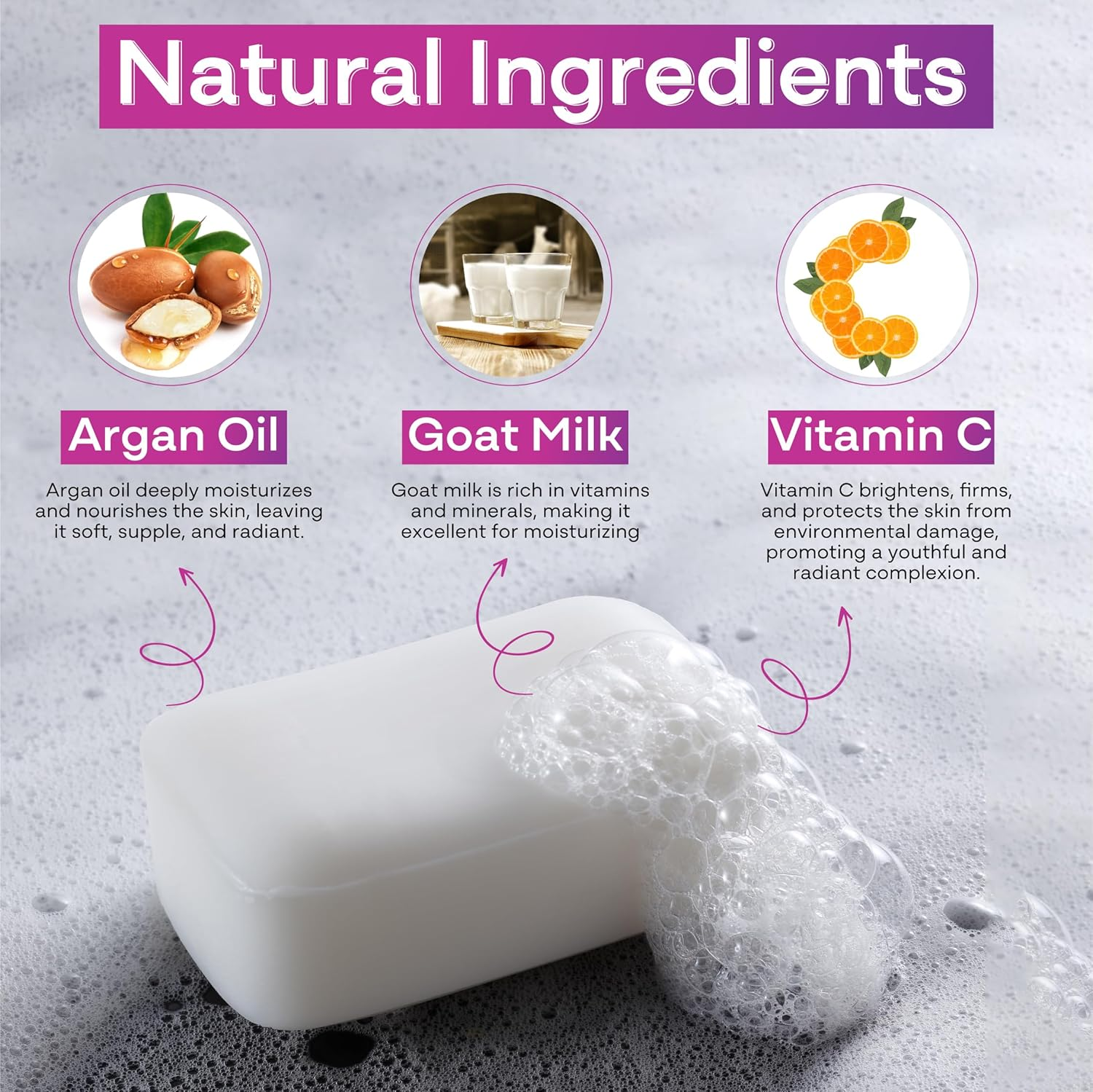 Vcare Goat Milk White Soap, 125 Gm, Pack of 2 image number 5