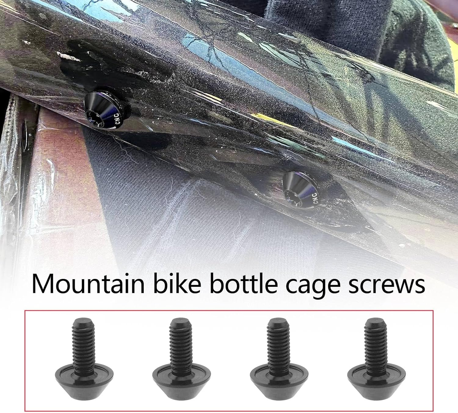 4Pcs M5 X 12Mm Bicycle Water Bottle Cage Hex Bolts Bike Water Bottle Cage Holder Bicycle Water Bottle Bracket Screws for Mountain Bike Road Bike image number 4