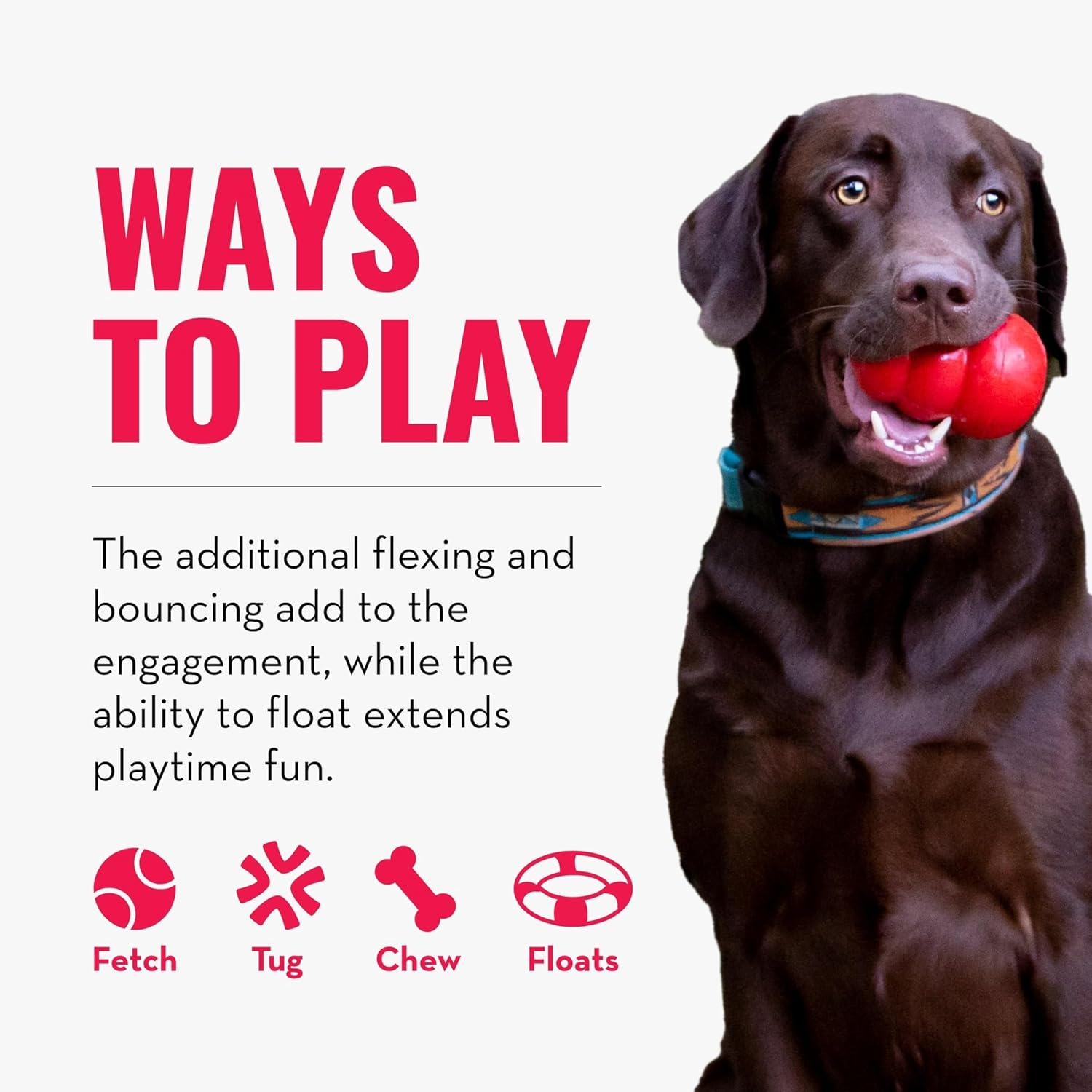 KONG - Safestix - Strong and Flexible Dog Fetch Toy with Safe, Durable Materials - for Medium Dogs image number 4