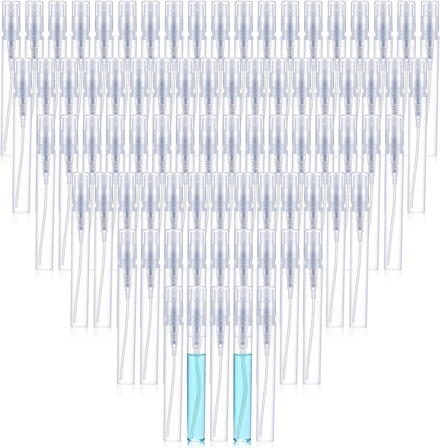 150 PCS 5Ml Mini Spray Bottles Refillable Plastic Perfume Atomizer Clear Fine Mist Perfume Bottle Small Sample Sprayer Bottle Portable Empty Dispenser Container for Travel Pocket Essential Oil image number 6