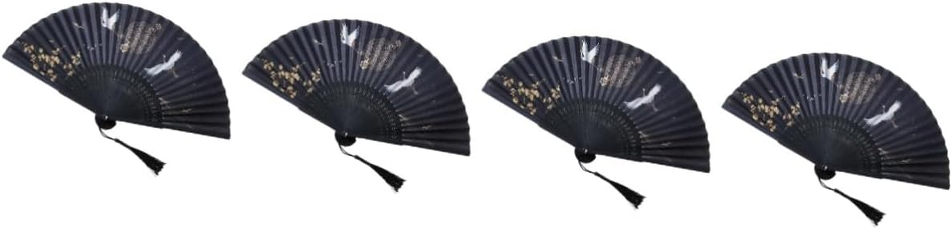 3Pcs Traditional Chinese Hand Fan Retro Folding Fan Elegant for Party Performance Summer Travel