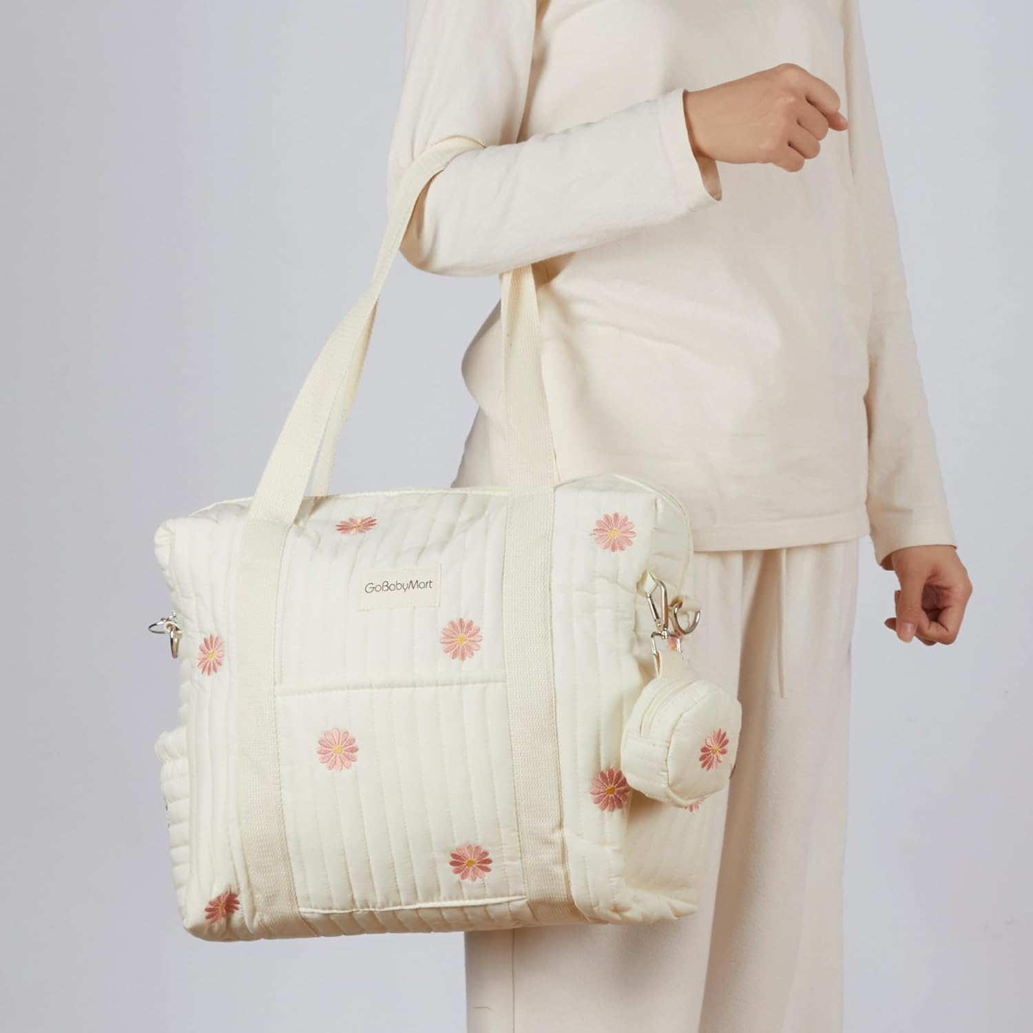 GOBABYMART Diaper Bag Tote, Maternity Bag, Travel Diaper Tote, Multifunction Baby Bag, Baby Nappy Bags, Messenger Bag image number 3