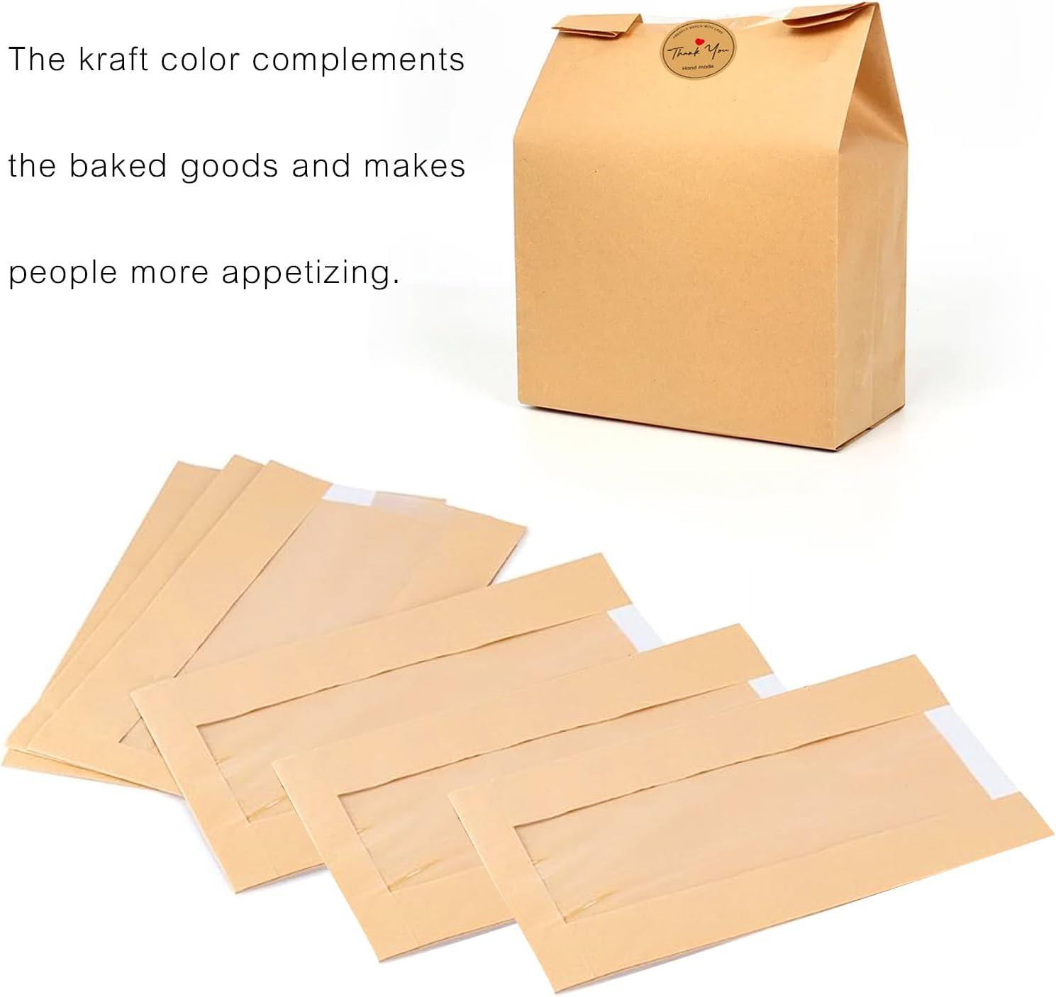 100PCS Bread Bags Kit for Sourdough Rounds,Sour Dough Bread Bag,Cookie Pastry Bag with Sea,Paper Bread Bags for Sourdough,Bakery Supplie,Bread Bags for Homemade Bread,Paper Bags with Label Sticker