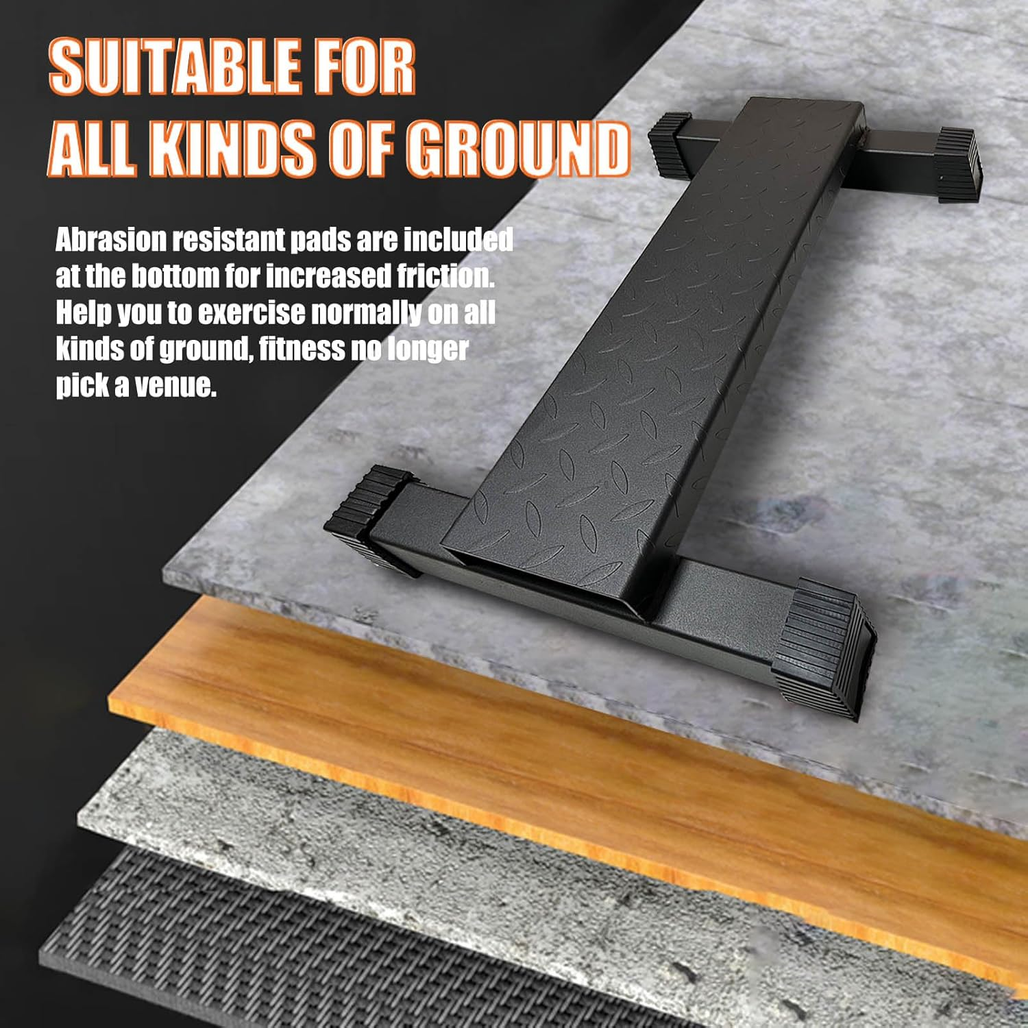 BLUSLM Steel Calf Raise Bar, Standing Machine for Stretching, Squat, Foot Stretch, Anti-Slip Solid Block (Calf Raise BAR 1)