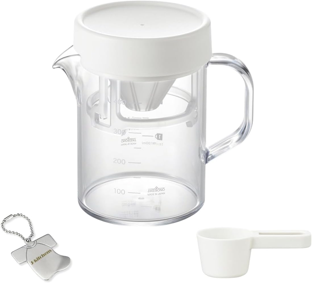 J-Kitchens Harmony Outdoor Coffee Dripper with Server, Compact, White, Made in Japan, 13.5 Fl Oz (400 Ml) with Original Tag image number 3