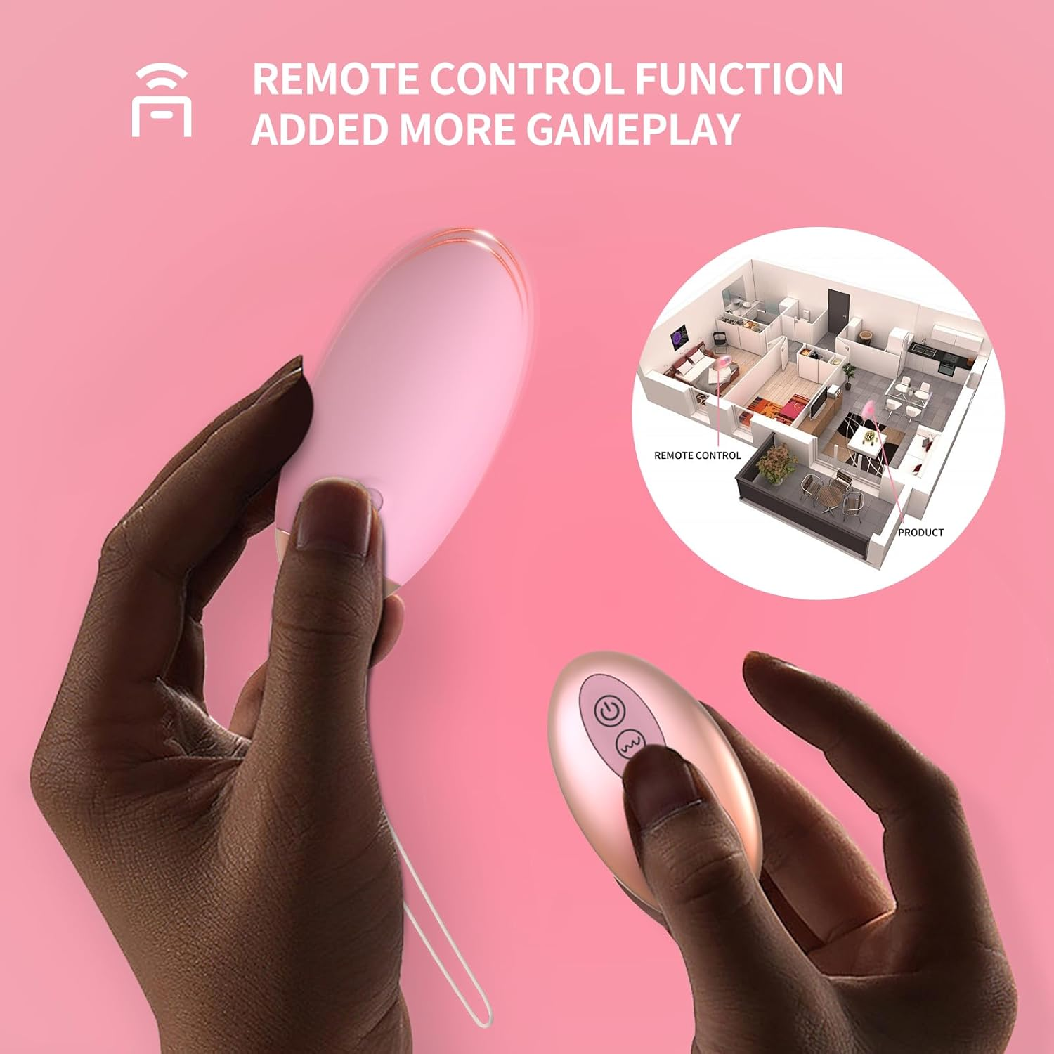 COREXPOWER Remote Control Vibrator for Women, Wearable Wireless Remote Vibrator Adult Toy, Mini Egg Shape Vibrator Bullet, Vibrating Ball for Women, Little Pink Rem image number 6