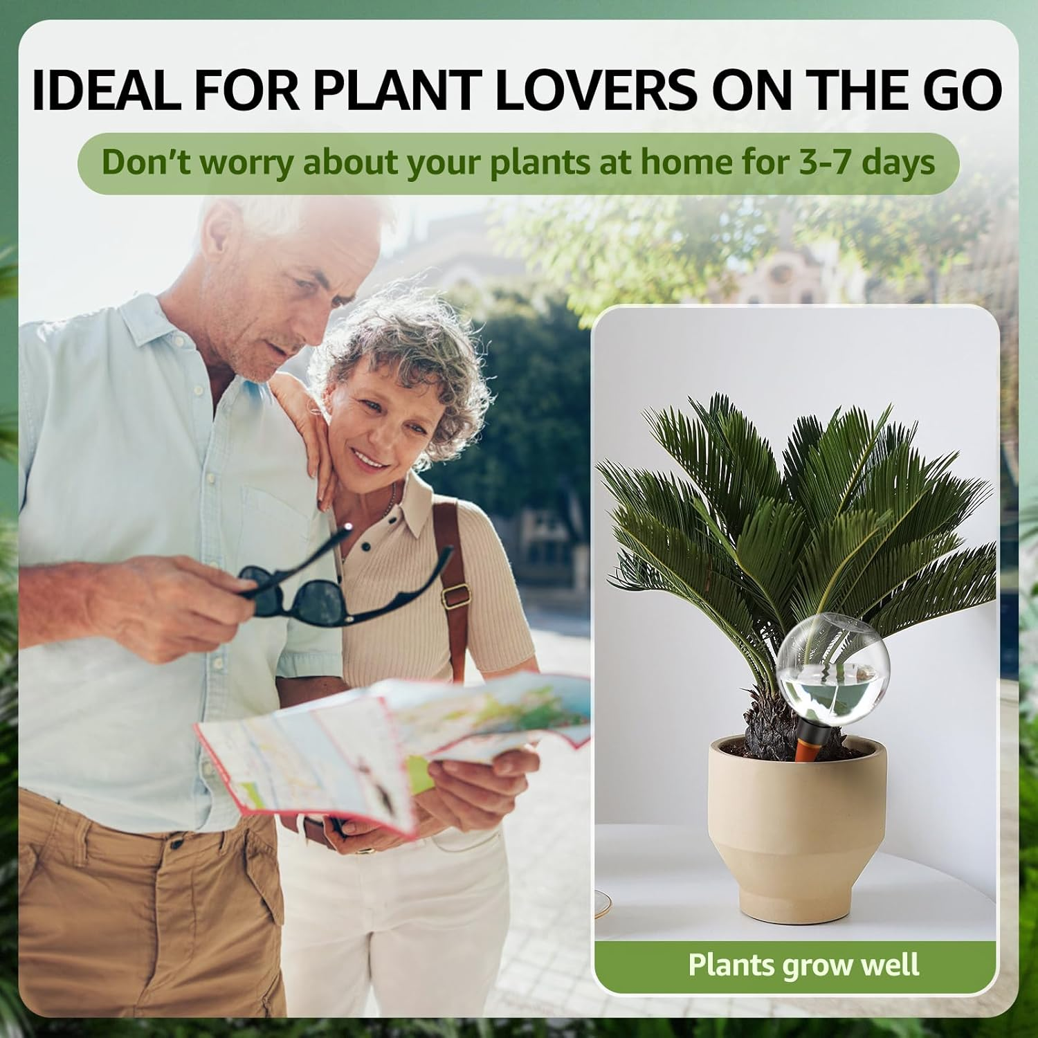 2Pcs Plants Watering Devices,Auto Plants Waterer,Self Watering Spikes,Automatic Watering Globes,500Ml Self Watering Planter Insert,Effortless Self Watering Bulbs for Plants image number 4