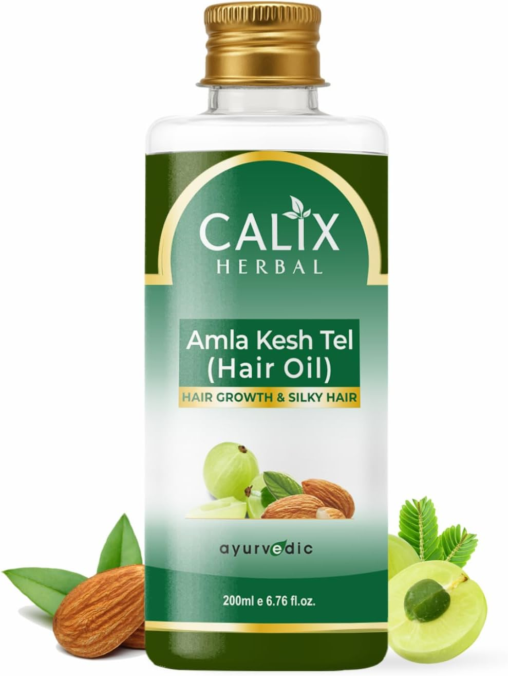 Calix Herbal Organic & Ayurvedic Amla Kesh Tel (Hair Oil) - Prevents Hair Fall, Improve Hair Growth, Nourishes Dull & Dry Hair for Men & Women &ndash; 200 Ml image number 4