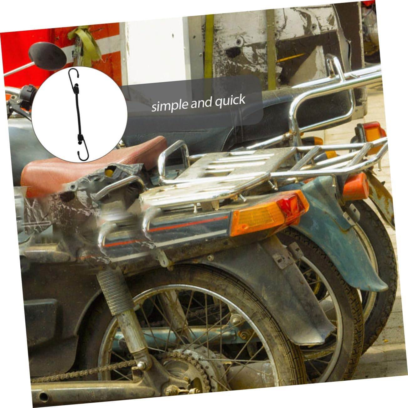 ULTECHNOVO 4Pcs Elastic Luggage Rope Straps Bungee Cords Hooks Versatile Luggage Straps for Suitcases Carabiner Clips for Secure Tie Down image number 1