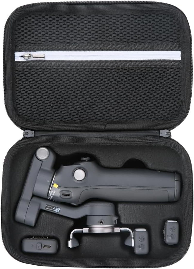 TEHAOUU Storage Case Compatible with DJI Osmo Mobile 8, Hard Shell with Custom Foam, Waterproof for Stabilizer & Accessories (Black)