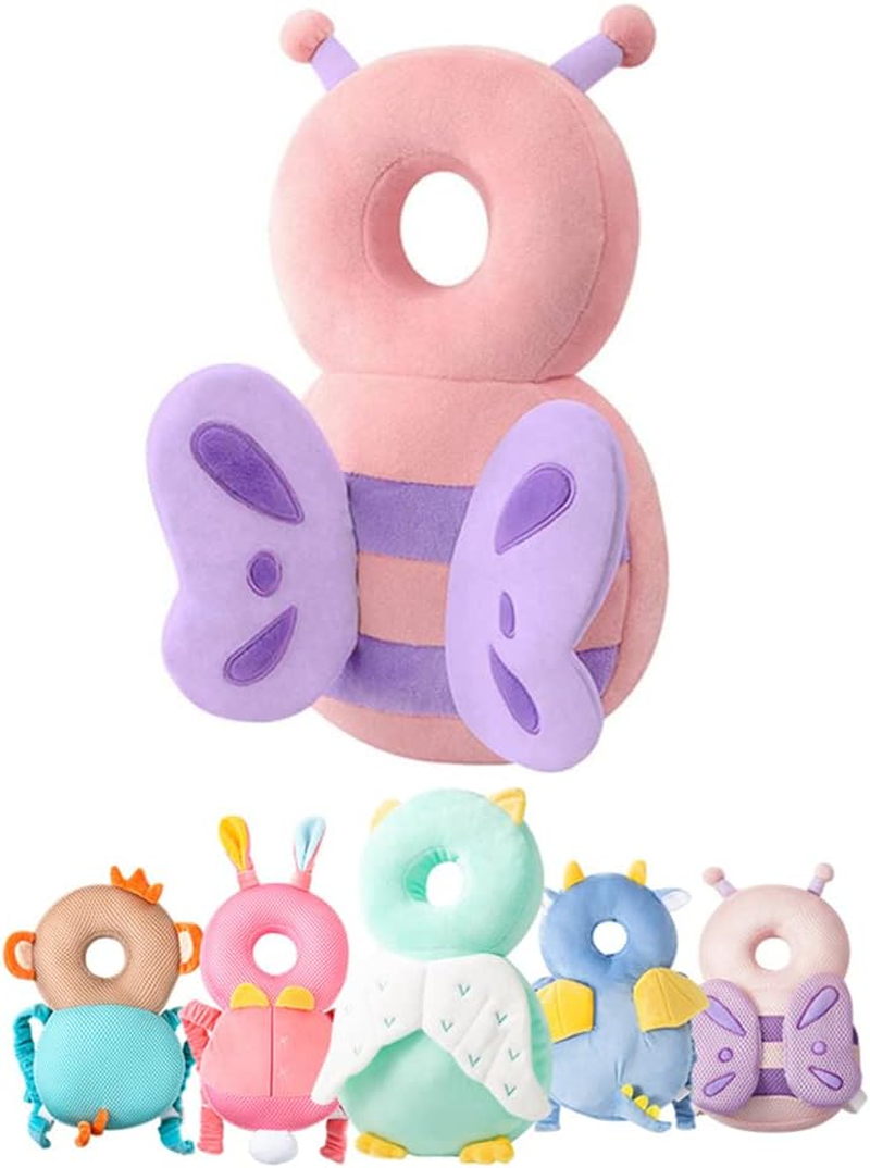 Toddler Baby Protection Backpack, Toddlers Head Safety Pad Cushion, Adjustable Toddlers Head Safety Pad Cushion Backpack (Blue-Owl)