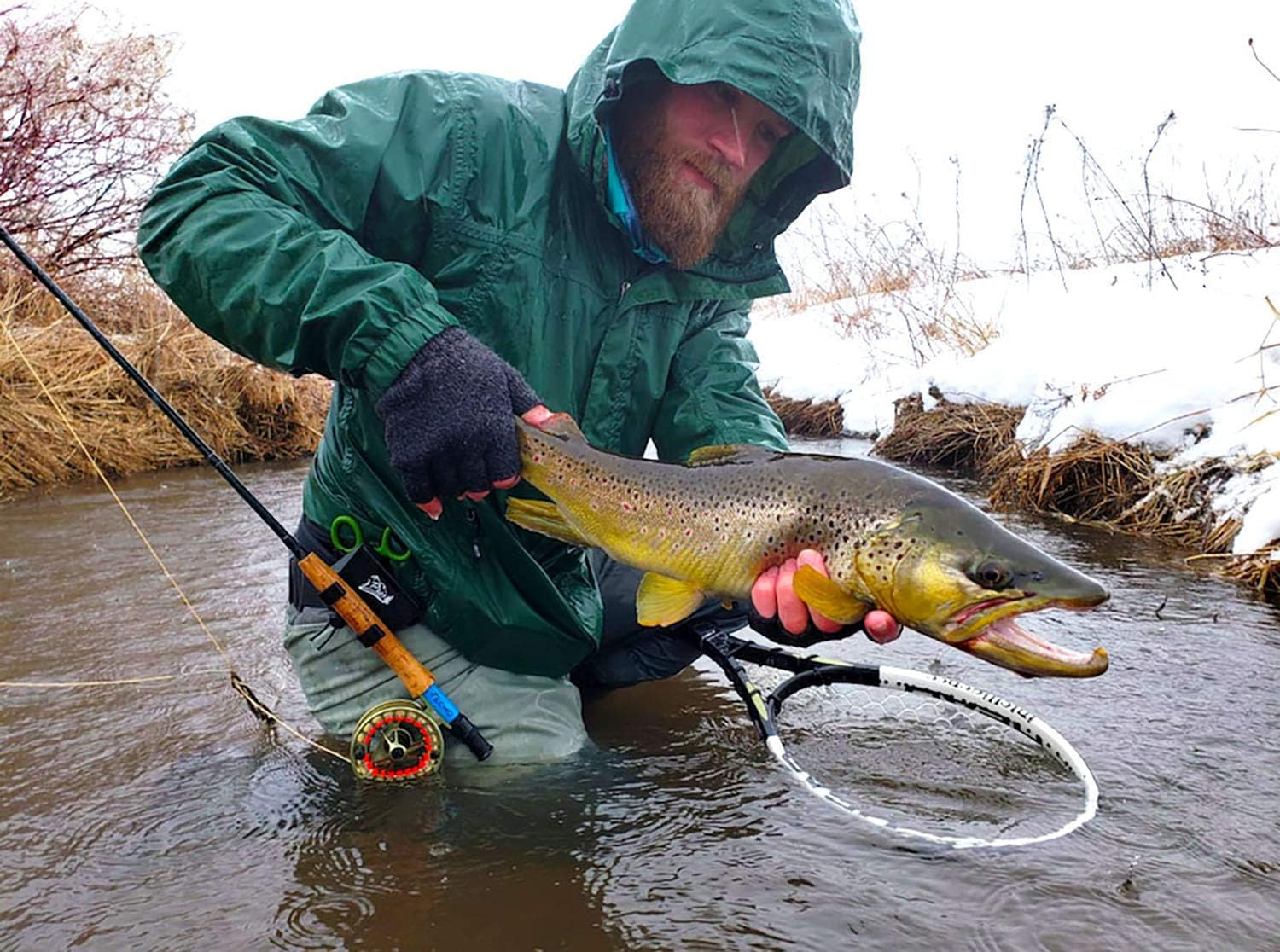 O&rsquo;Pros 3Rd Hand Belt Clip Rod Holder for Fly Fishing and Spinning Rods&hellip; (Mossy Oak Original Bottomlands Camo) (Mossy Oak Elements Agua Camo) (Black) (Black) image number 1