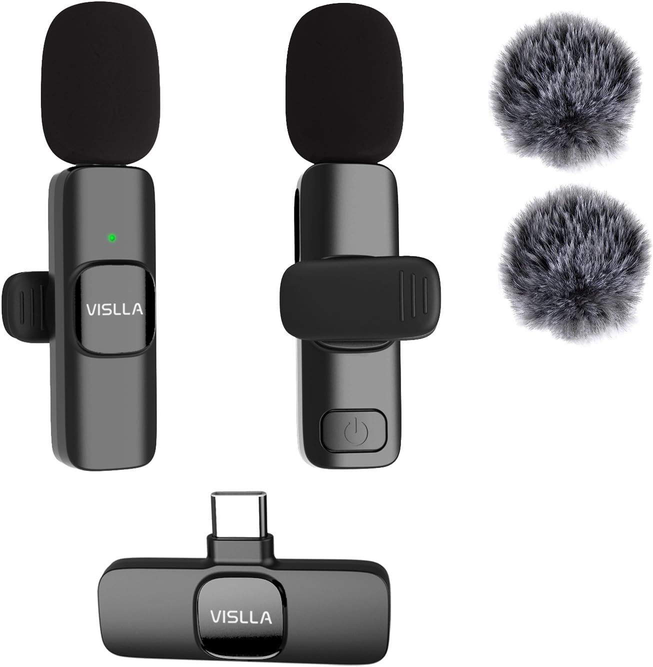 Vislla Wireless Lavalier Microphone for Iphone 15/16/17 Series, Ipad and Android Devices, Noise Cancelling,Bluetooth Mini Lapel Microphone for Youtube/Vlogging/Live Streaming/Tiktok/Interview image number 5