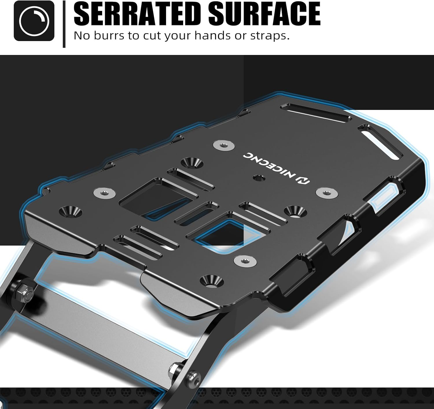 NICECNC Rear Luggage Rack Compatible with Surron Light Bee X/S/ L1E Tail Cargo Holder Compatible with Segway X160 X260 Capacity up to 5 Kg image number 5