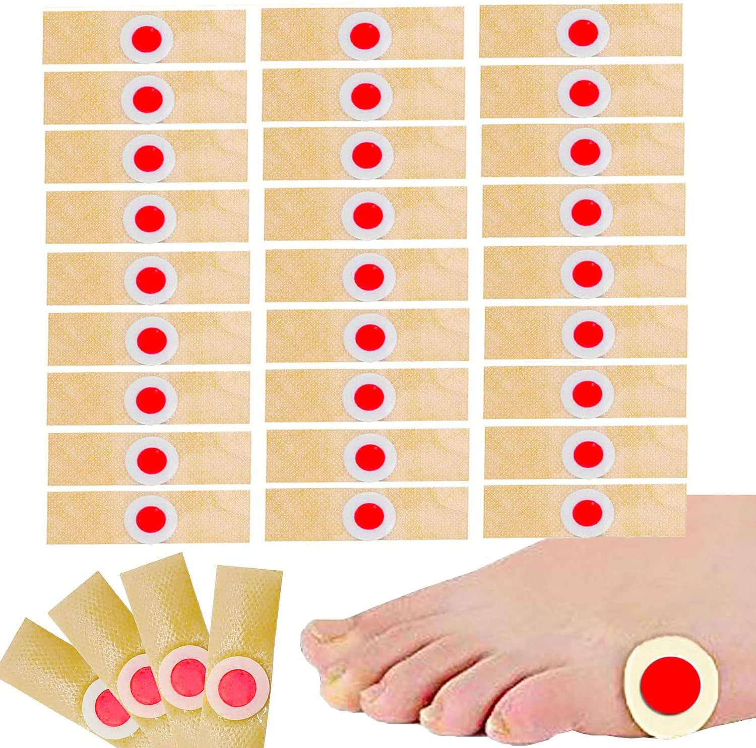 30 Pieces Corn Removers for Feet, Corn Removers for Toe, Foot Corn-Toe Corn-Callus Removal, Corn Remover Feet, Foot Corn Removers, Toes Corn Removal