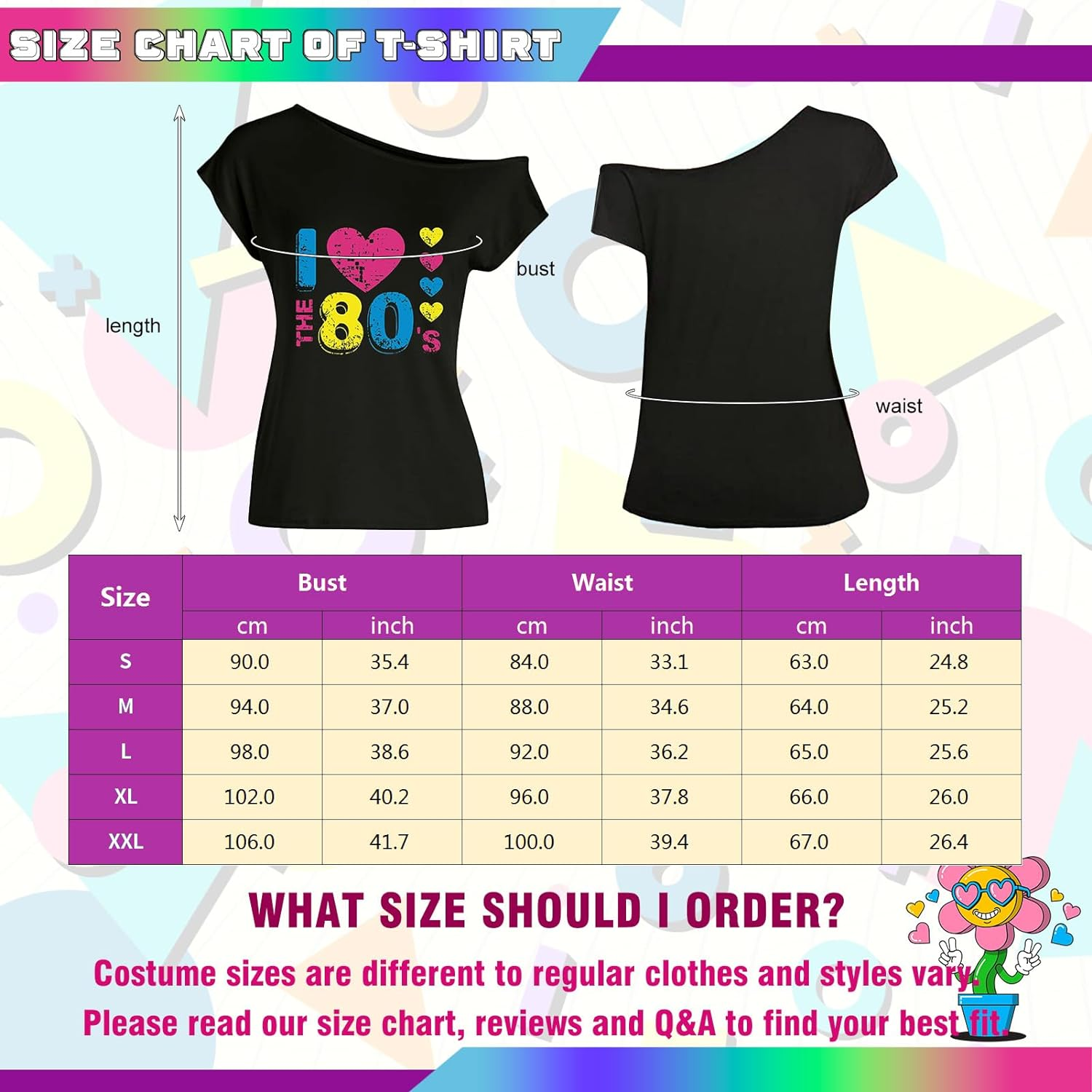 80S Fancy Dress for Women 80S Costume Accessories Set Lips Print T-Shirt Adult Tutu Skirt Lace Headband Neon Earrings Necklace Leg Warmers Fishnet Gloves Bracelet image number 6