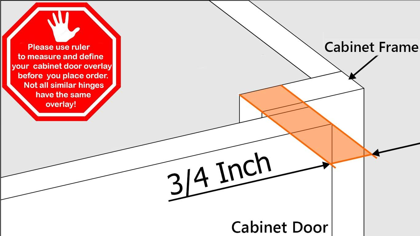 Berta 4-Pack, 3/4 Inch Overlay Soft Closing Face Frame Cabinet Hinges, 105 Degree 6-Ways 3-Cam Adjustment Concealed Kitchen Cabinet Door Hinges with Screws (3/4 In. Overlay, 4 Pieces) image number 5