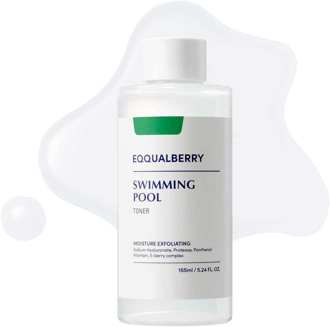 EQQUALBERRY Swimming Pool Daily Facial Toner, 155Ml, 8-Layer Hyaluronic Acid, Low Ph Formula, Enzyme Exfoliation, 5-Berry Complex, Sensitive Skin image number 4