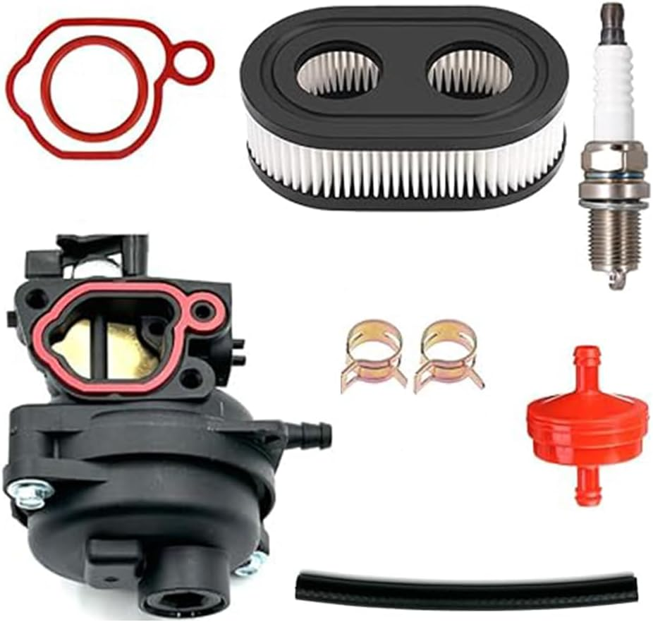 Carburetor for Toro 22&rsquo;&rsquo; Model 20339 163Cc Lawn Mower with Briggs &Stratton Engine 7.25 with Air Filter Rep. 593260 20332 20333, Spark Plug, Reinforced Fuel Hose, Fuel Filter and Clamps image number 4