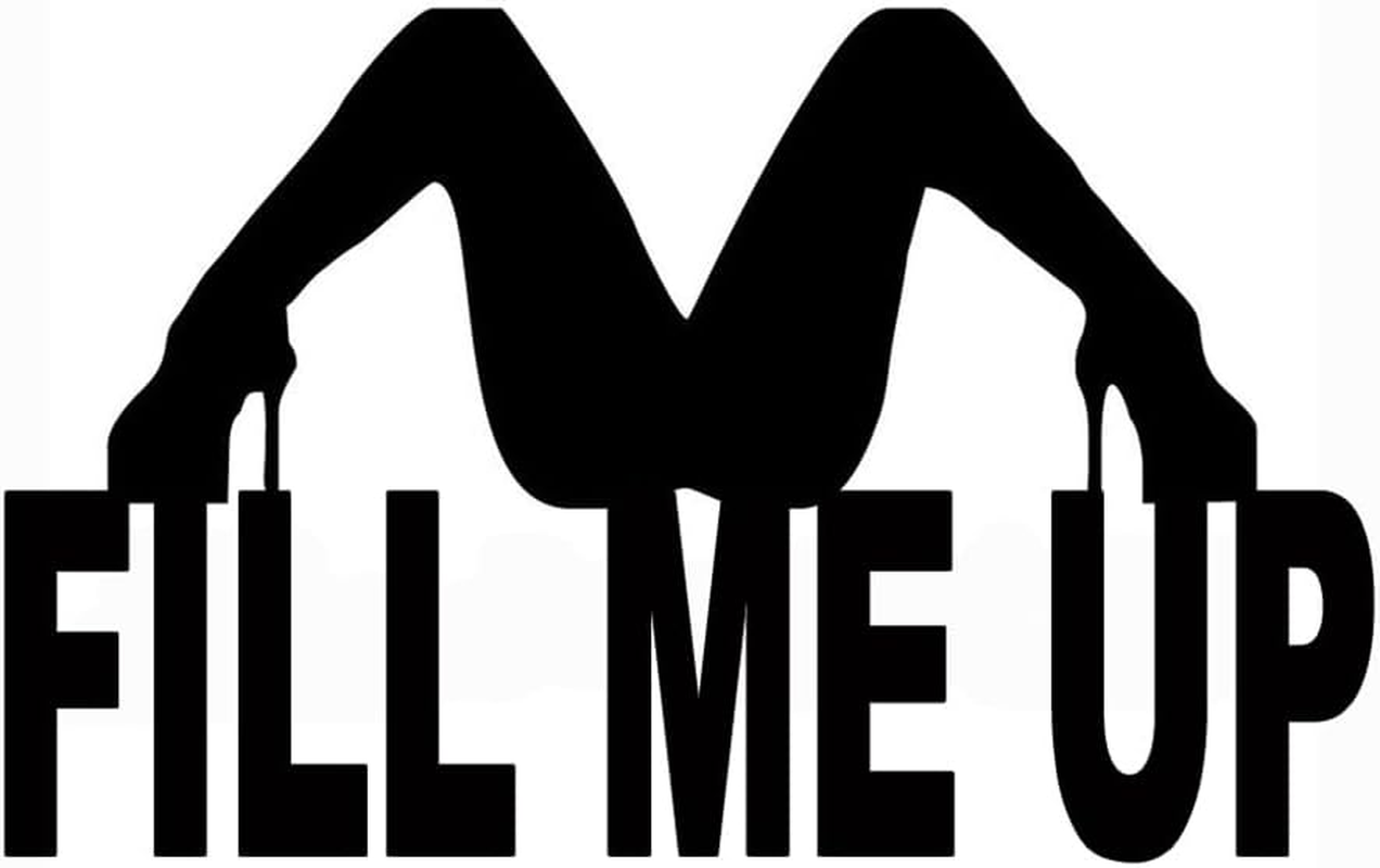 XTRAYXRAY Fill Me up Sticker Car Fuel Tank Cap Decal Funny Window Bumper Decal Sticker Suitable for Cars, Trucks Black - Black image number 5