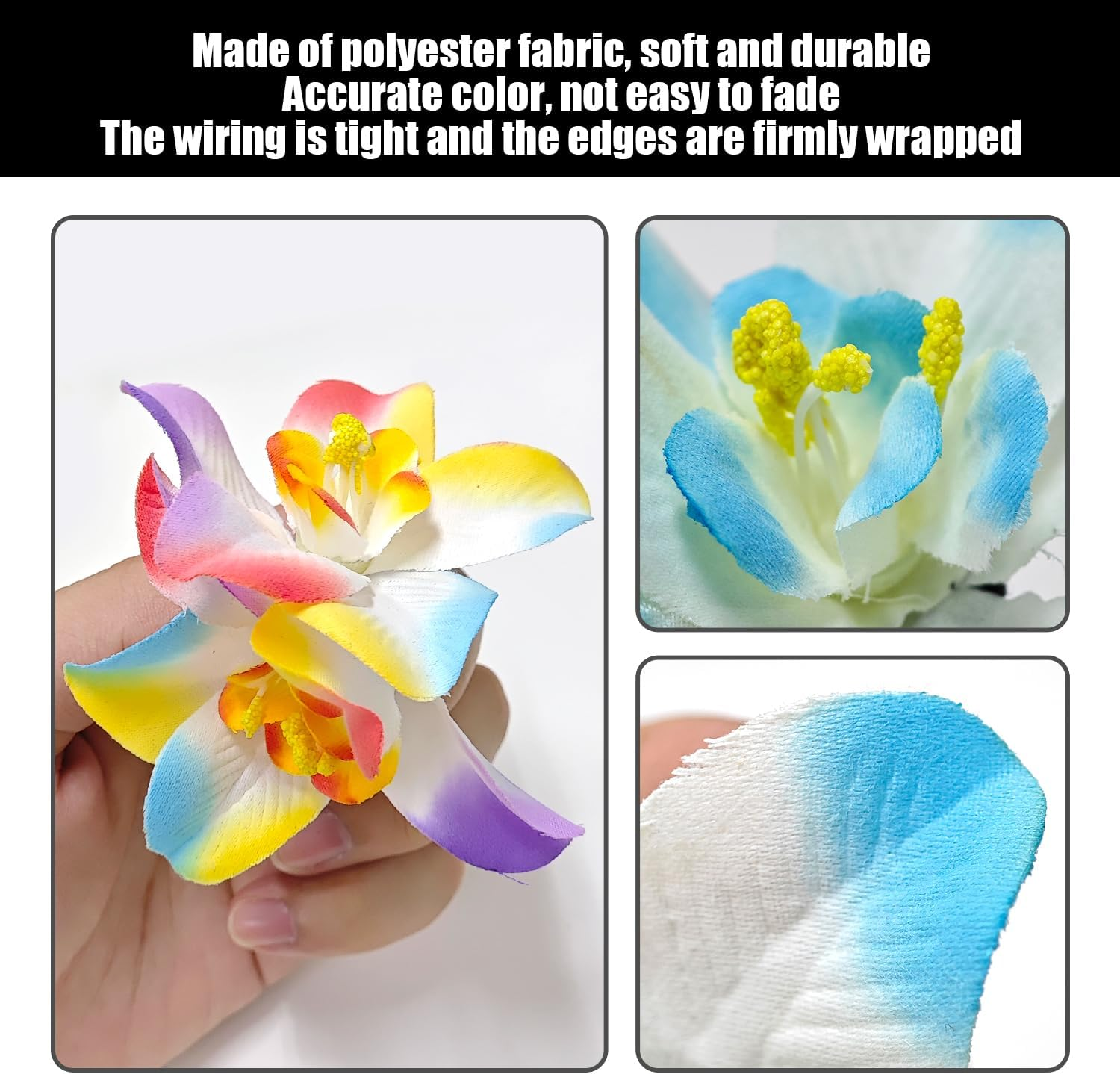 12 Flower Shaped Hair Pins, Beachwear Accessories, Fresh and Sweet Hair Accessories, Hairstyle Decoration Accessories image number 4