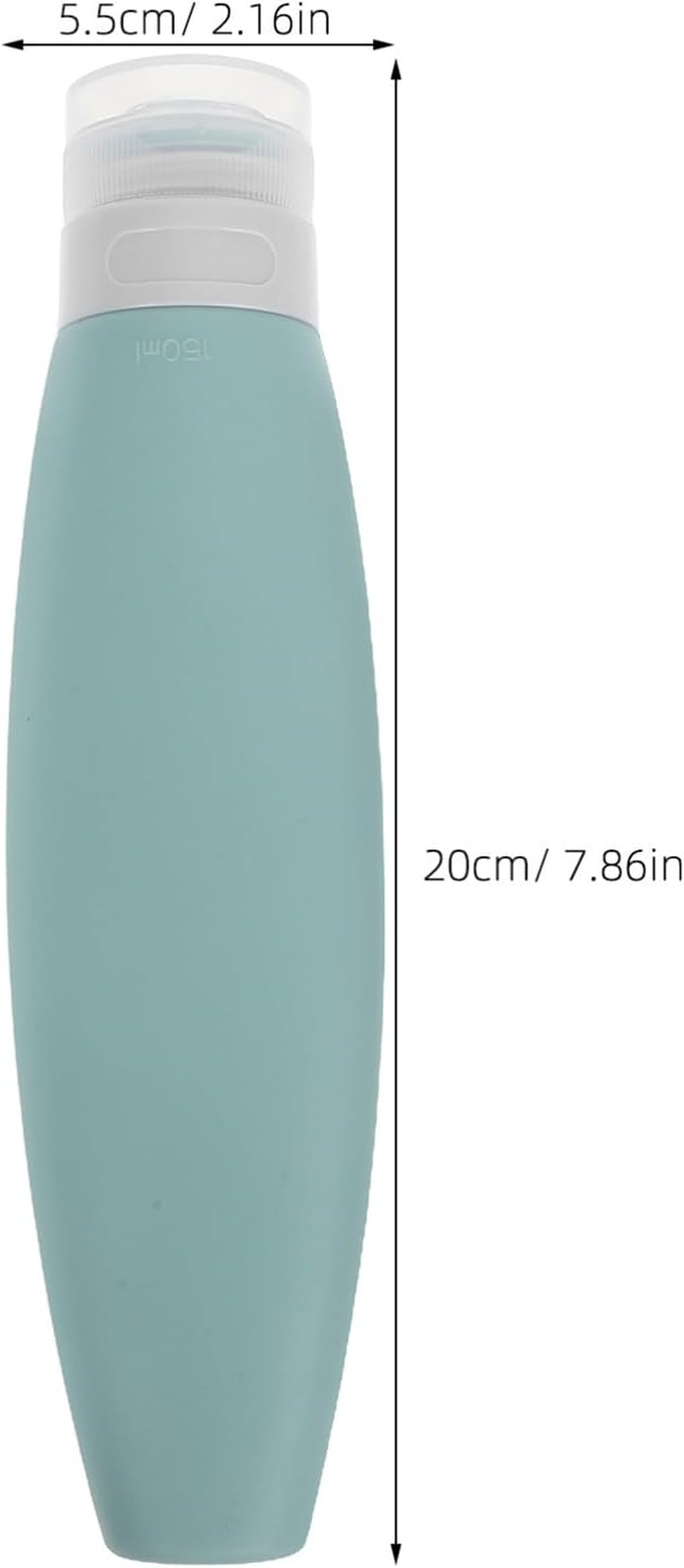 FELTECHELECTR 3Pcs Silicone Travel Bottles: 150Ml Leak Proof Liquid Squeezable Refillable Portable Travel Accessories Cosmetic Containers for Toiletries Shampoo image number 5