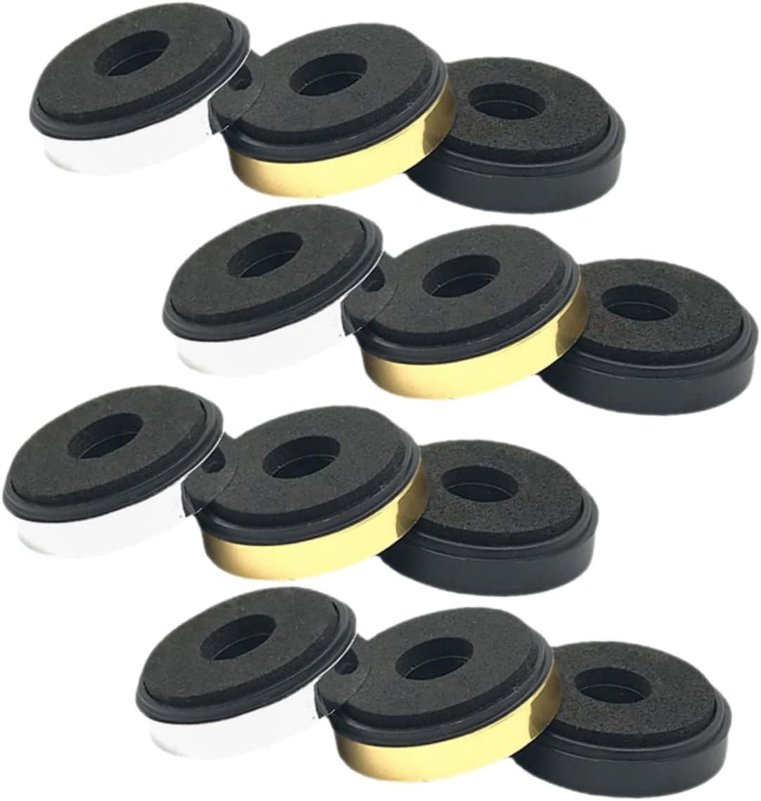 PHENOFICE 12Pcs Speaker Isolation Feet Pads Vibration Damper Speaker Spikes Floor Protector for Audio Amplifier Subwoofer Stand with Gold, Silver and Black Colors for Home Theater and Hifi Systems image number 4