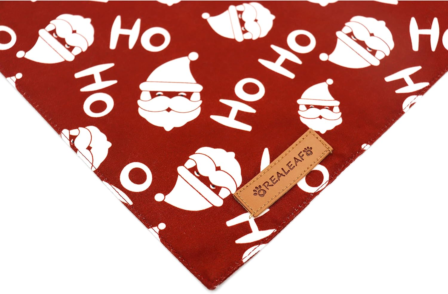Realeaf Christmas Dog Bandanas 2 Pack, Christmas Tree and Santa Claus Dog Scarf for Boy and Girl, Premium Durable Fabric, Holiday Bandana for Small Medium Large and Extra Large Dogs (Large) image number 4