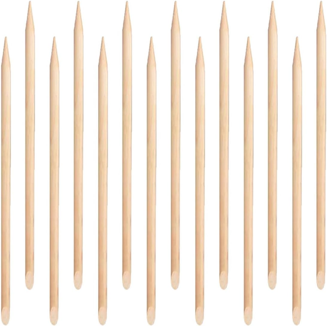 NOLITOY 100Pcs Wood Stick Cuticle Pusher Remover Nail Art Manicure Pedicure Sticks image number 1