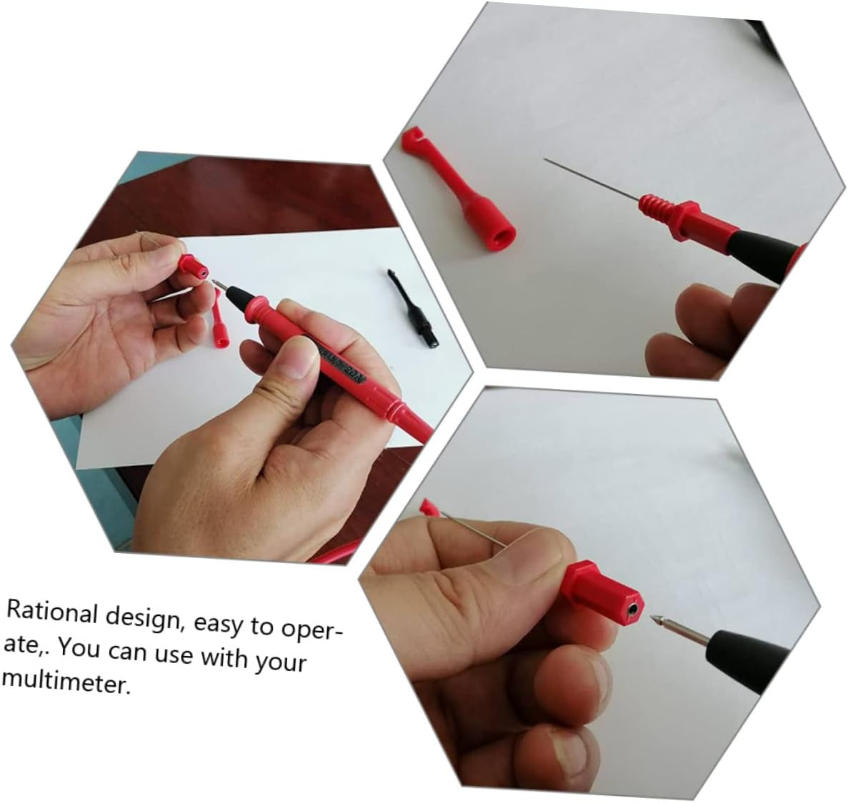 FELTECHELECTR 2Pcs Multimeter Test Clips Wire Piercing Probes Test Leads for Automotive Circuit Needle Random Color