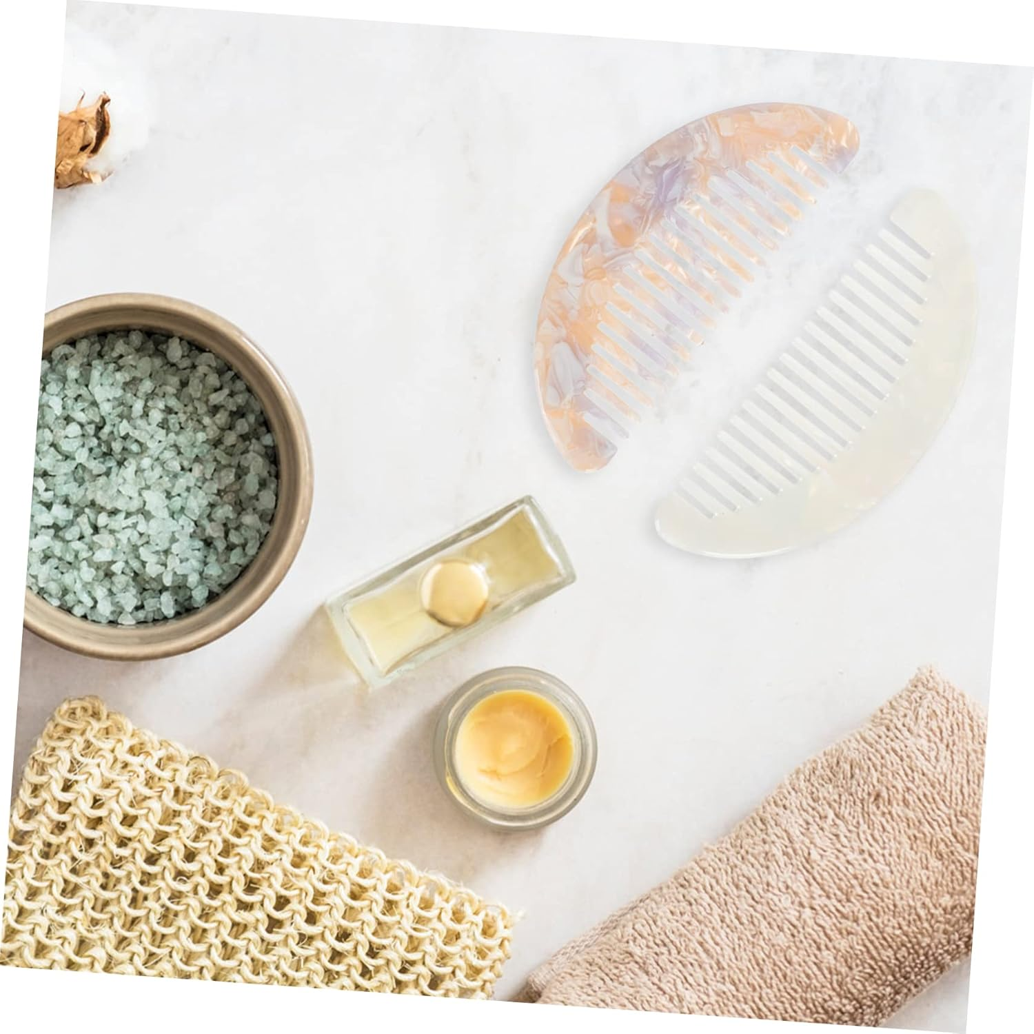 Baluue 2Pcs Salon Hairstyle Combs Portable Wide Tooth Combs Static for Men Women Boys and Girls Hair