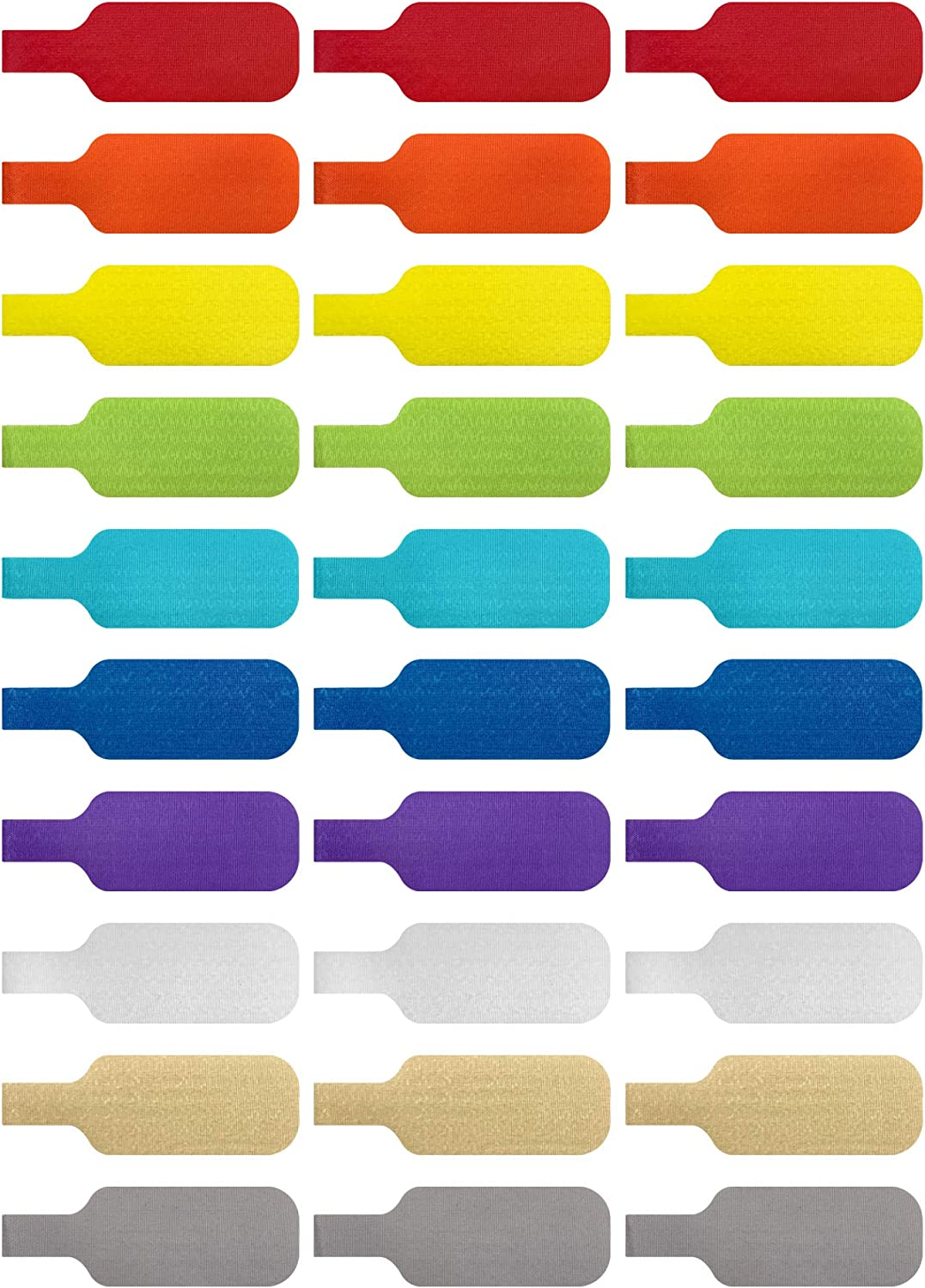Cable Labels by Wrap-It Storage, Oval, Multi-Color (36 Pack) Write on Cord Labels, Wire Labels, Cable Tags and Wire Tags for Cable Management and Identification for Electronics, Computers and More
