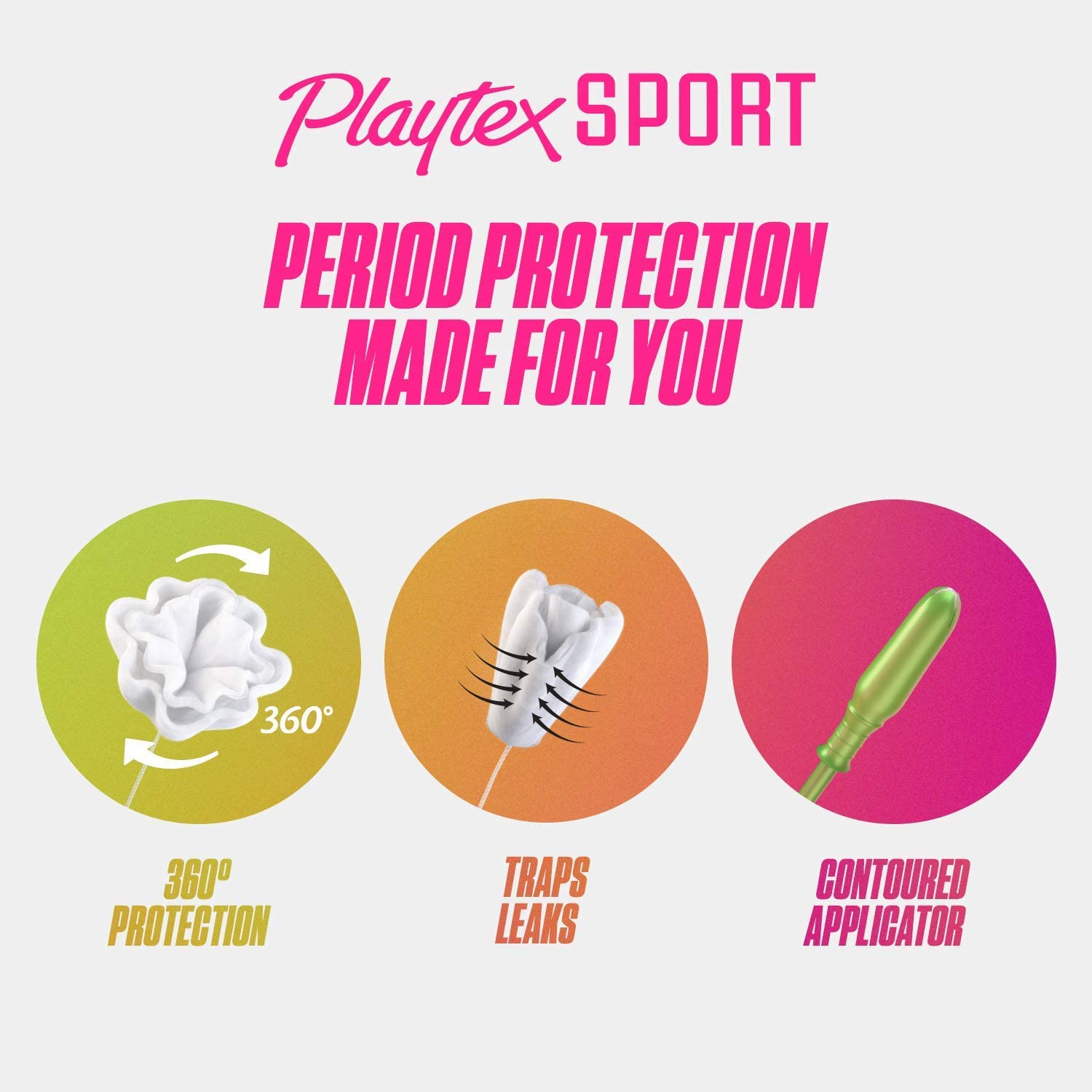Playtex Sport Playtex Sport Tampons, Ultra Absorbency, Unscented, 36 Count, Pack of 1, 36 Count (Pack of 1)