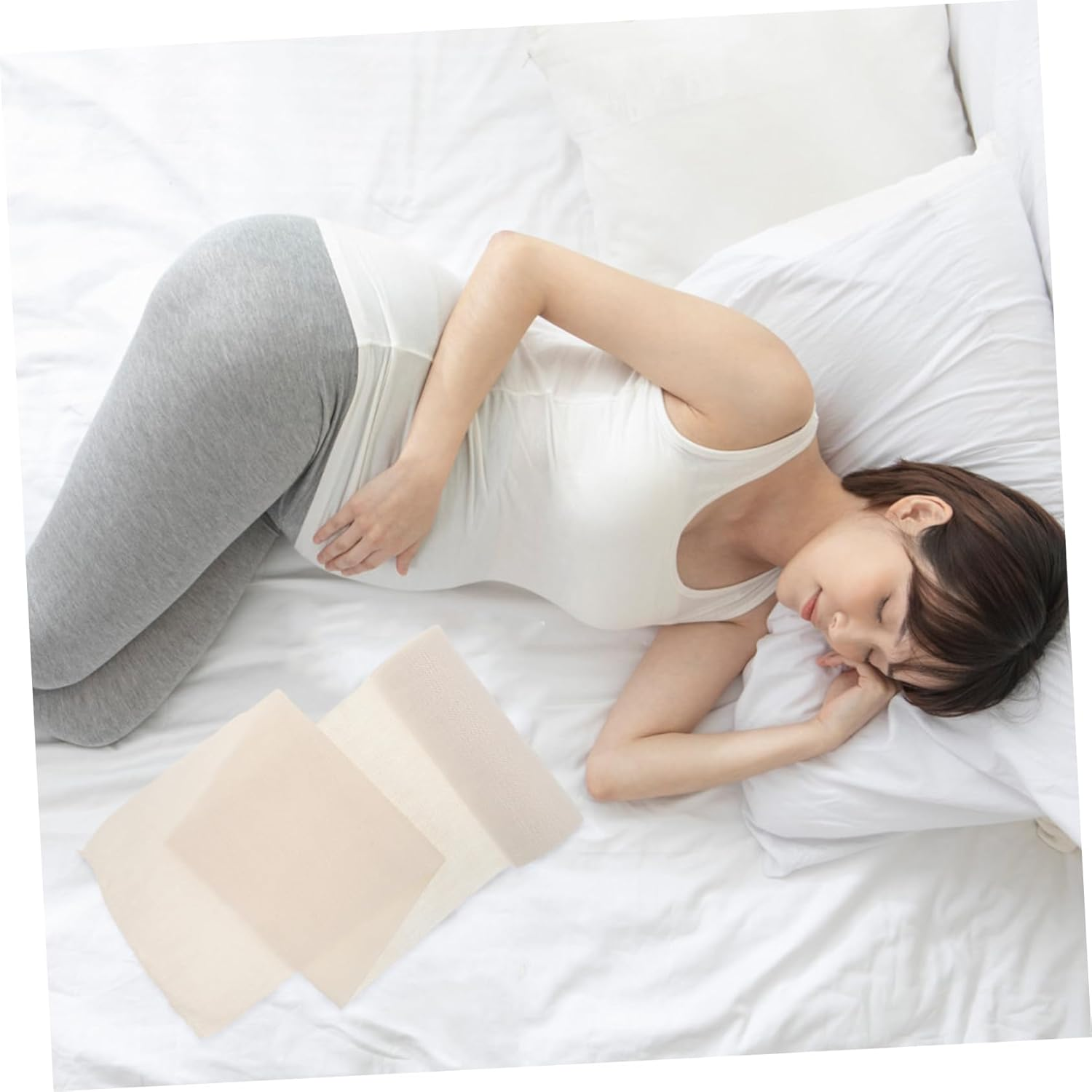 KOMBIUDA Postpartum Breast Cotton Compression Wrap for Postpartum Recovery Belly Support Band Abdominal Binder After