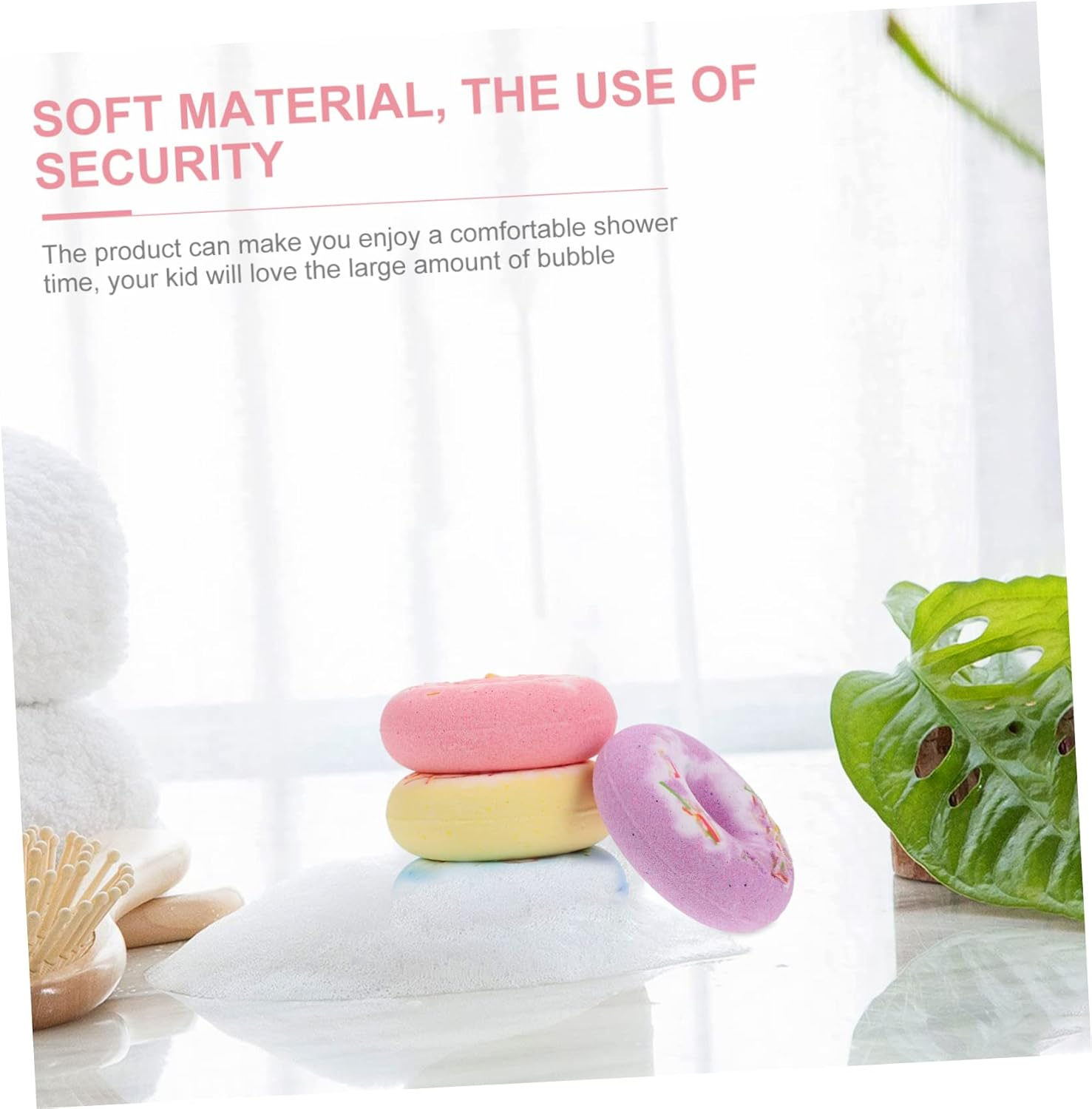 Hoement 4Pcs Lovely Bath Bubble Salt Bath for Relaxation and Skin Nourishment Color Aromatherapy Bathing For image number 2