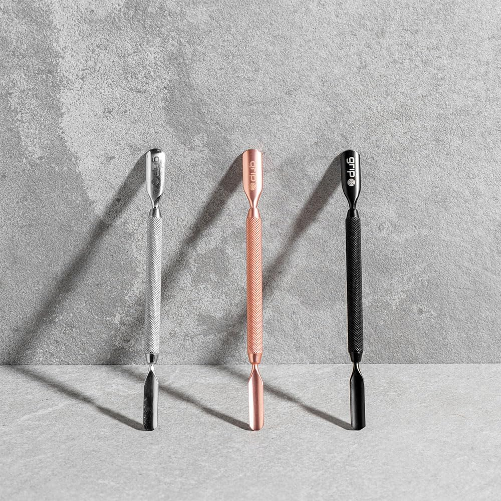 Grip Cuticle Pusher Double Ended Rose Gold R6 &ndash; Dual-Ended Stainless Steel Nail Tool for Pushing & Cleaning Cuticles &ndash; Non-Slip Rose Gold Finish for Professional Manicure Prep image number 6