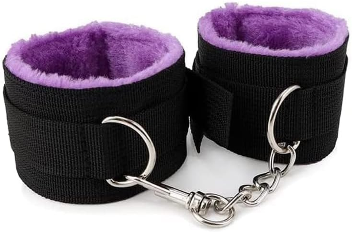 Bed Hand Leg Cuffs Strap Set Ankle Wrist Restraints Spreaders Bar Legs and Hands Bondaged Kit Adult Bed Restraint Sex Bed Tie Downs for Couples Handcuffs Blindfold and Hand Ties for Adult Play Hoodies image number 3