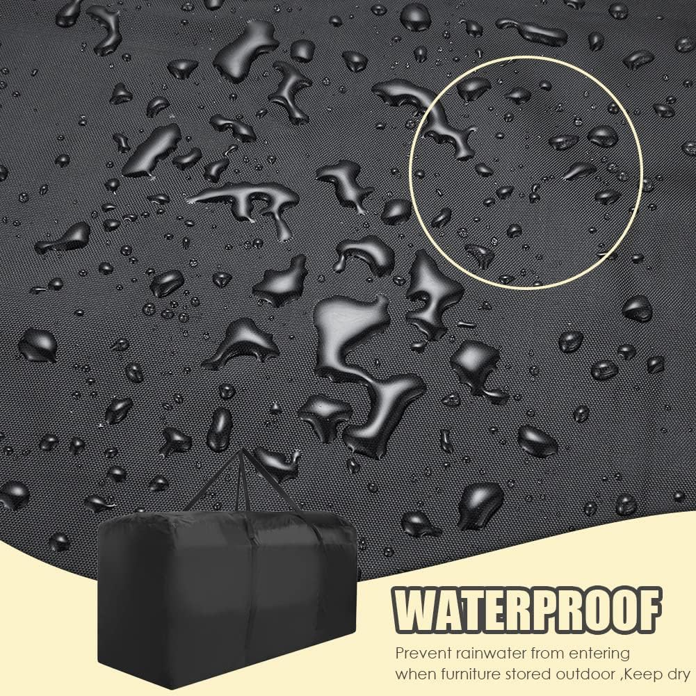 Gicov Patio Cushion Storage Bag Waterproof Extra Large Outdoor Furniture Bag Christmas Tree Storage Bag with Zipper and Handle Indoor Home Multi-Function Organizer (122X39X55Cm) image number 5